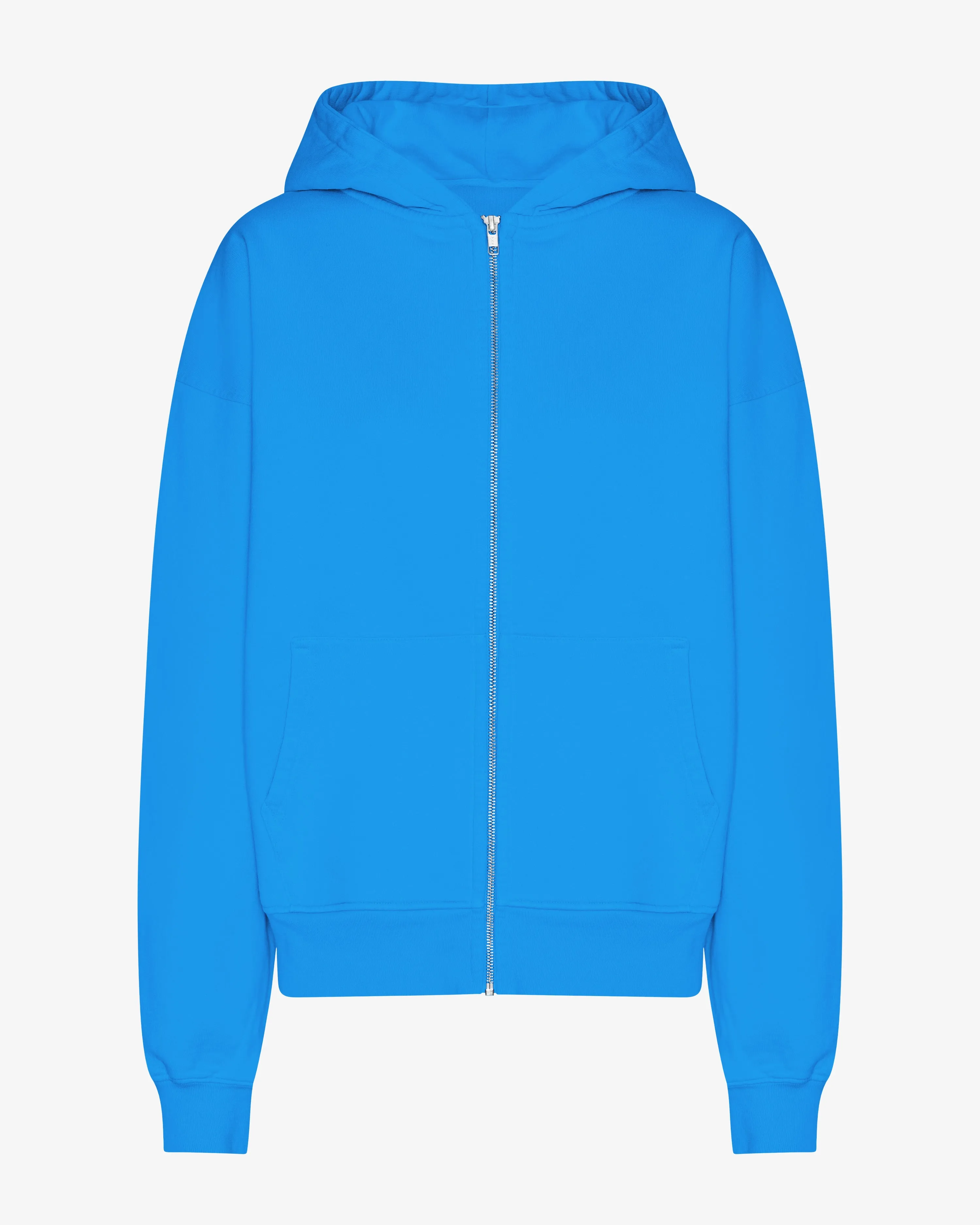 Organic Oversized Zip Hood - Pacific Blue sold by Colorful Standard