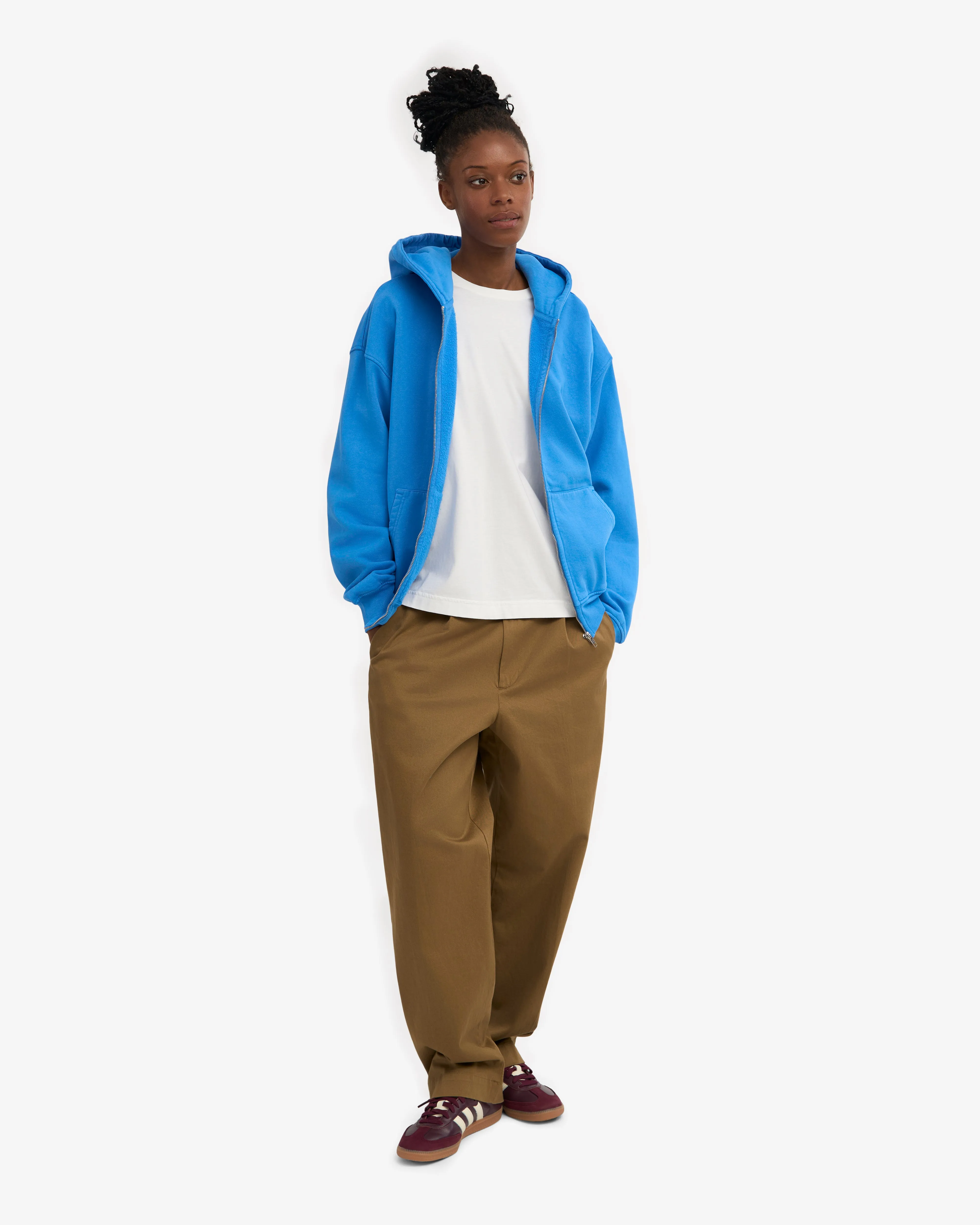 Organic Oversized Zip Hood - Pacific Blue sold by Colorful Standard product image thumbnail 5
