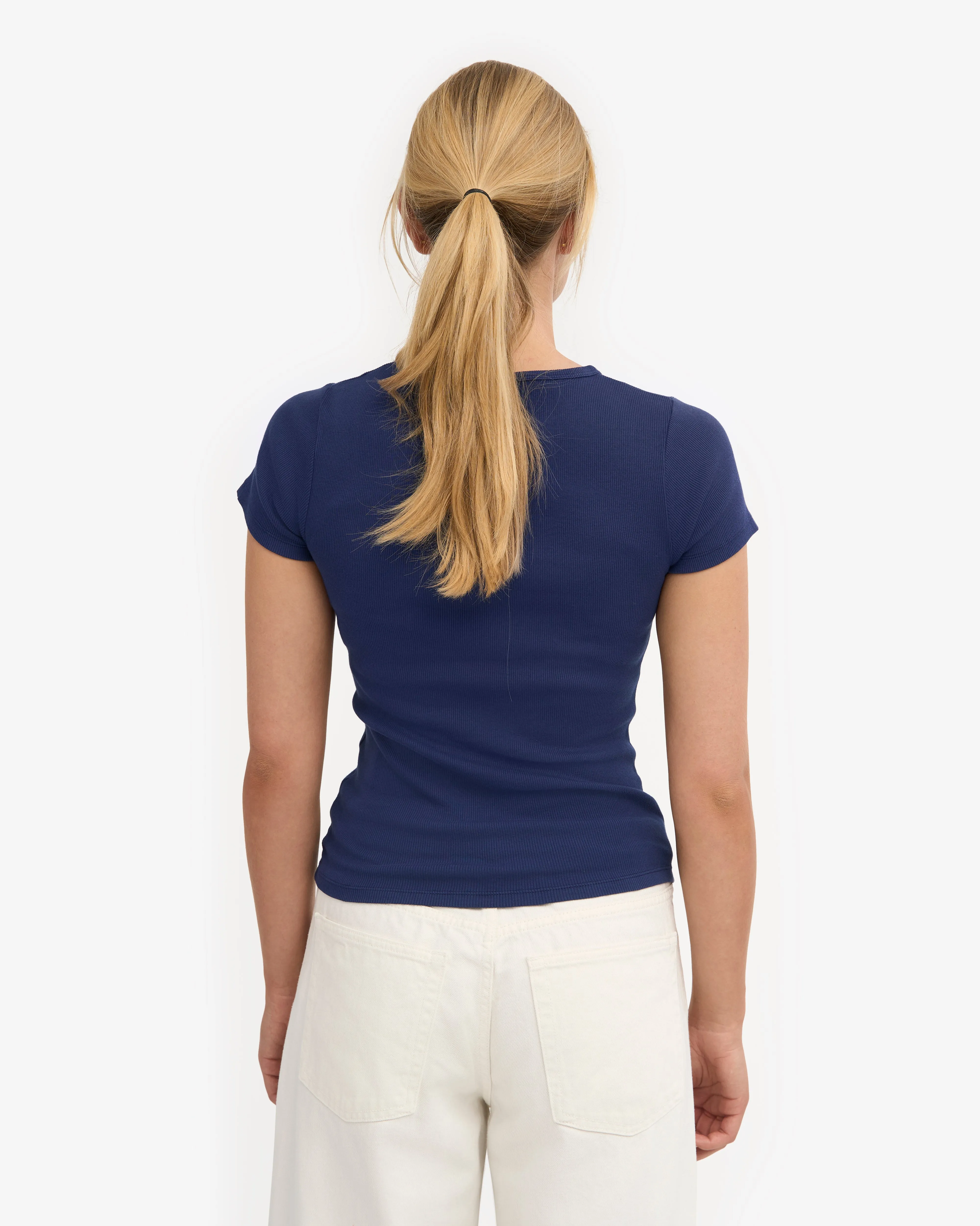 Organic Rib T-Shirt - Marine Blue sold by Colorful Standard product image thumbnail 4