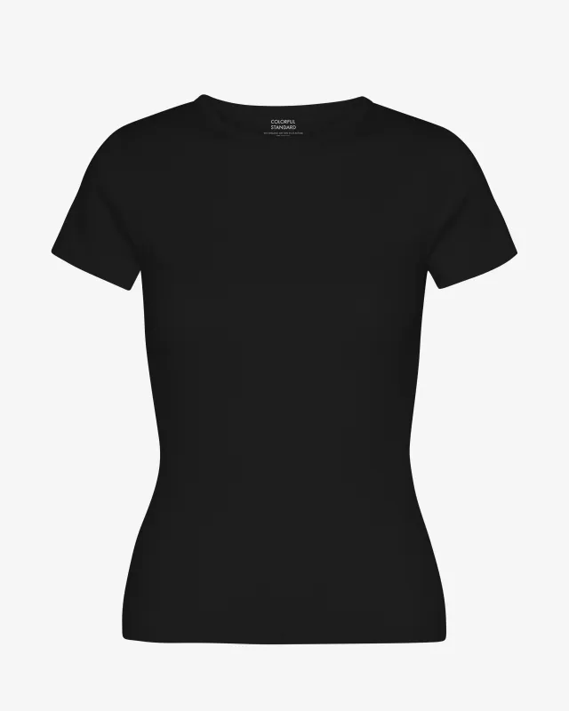 Organic Rib T-Shirt - Deep Black sold by Colorful Standard