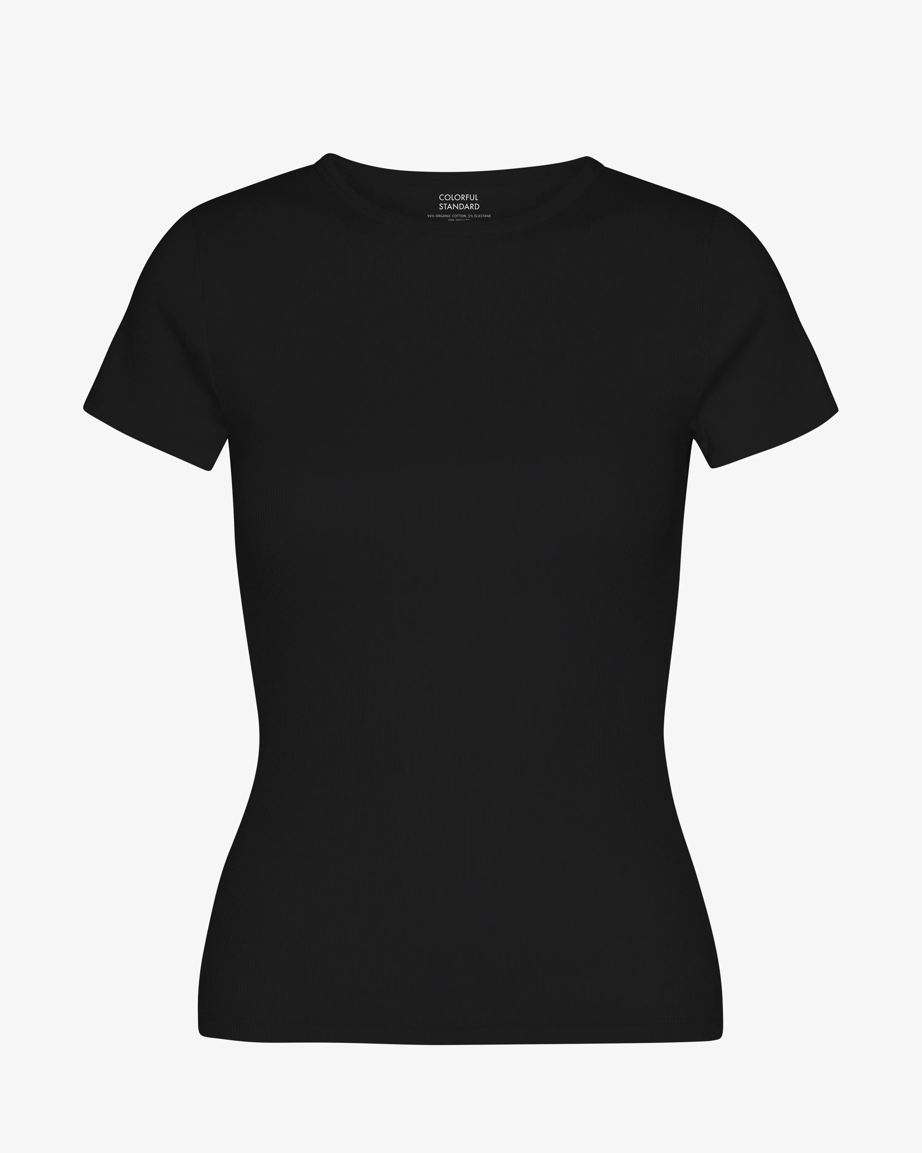 Organic Rib T-Shirt - Deep Black sold by Colorful Standard