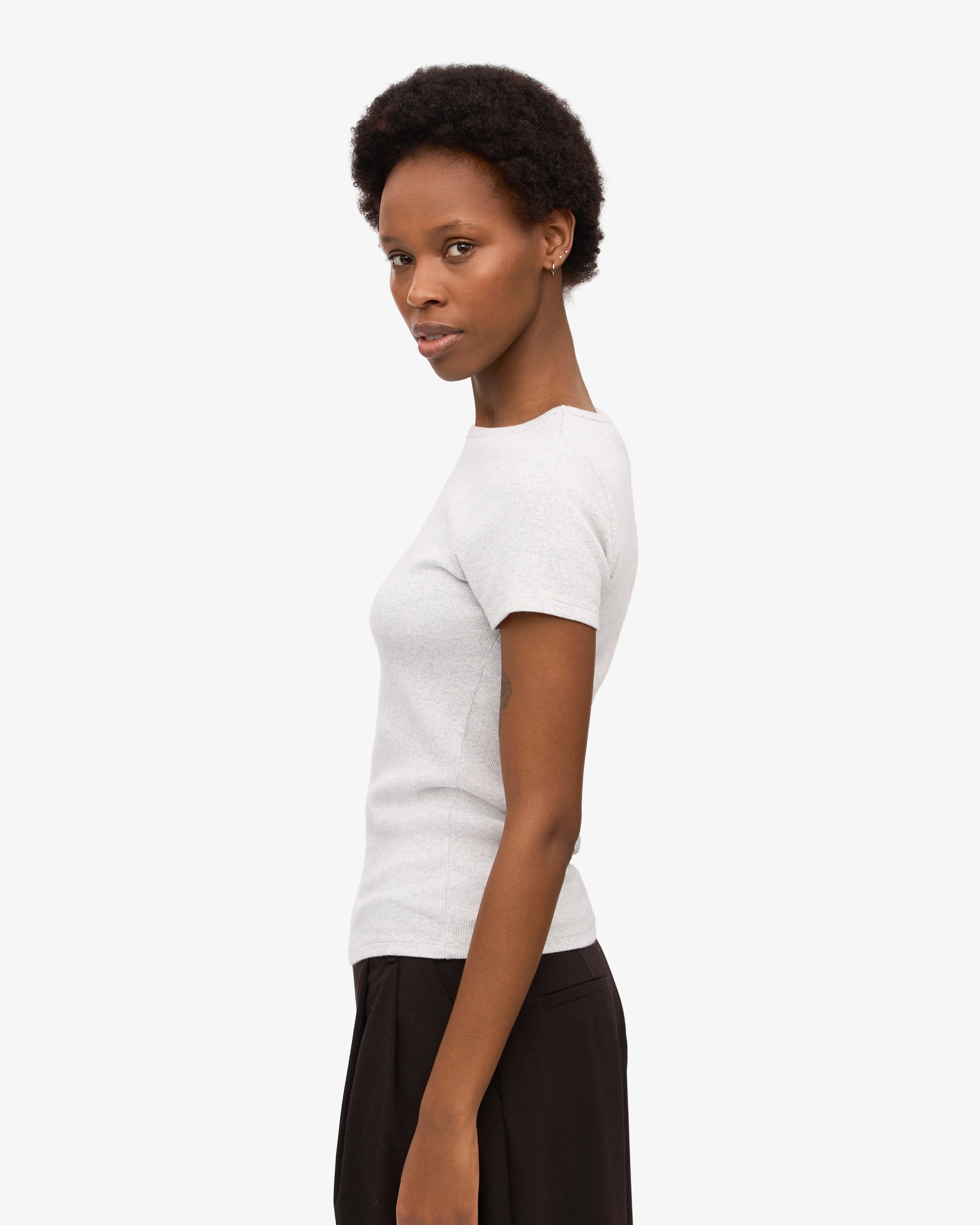 Organic Rib T-Shirt - Snow Melange sold by Colorful Standard product image thumbnail 3