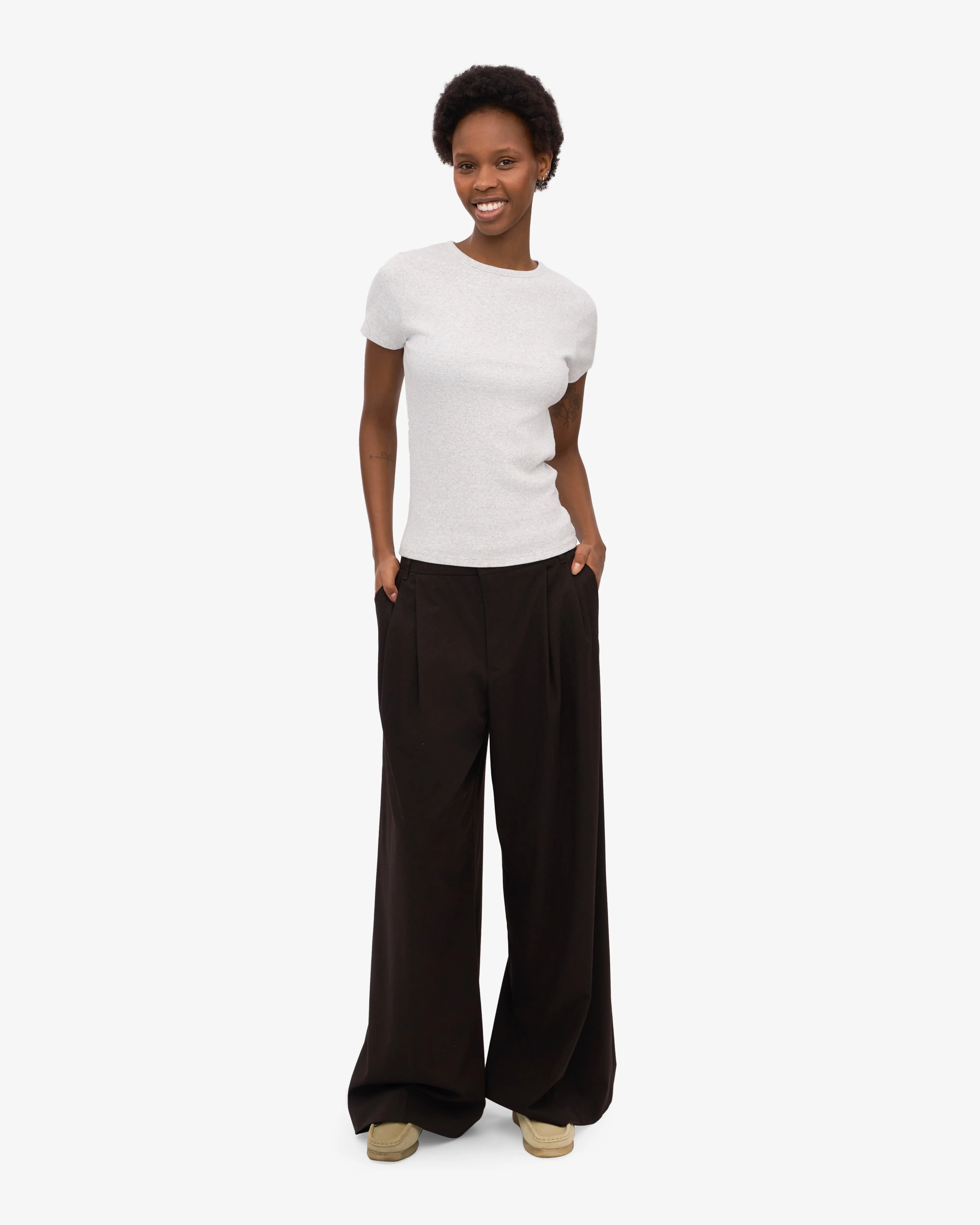 Organic Rib T-Shirt - Snow Melange sold by Colorful Standard product image thumbnail 5