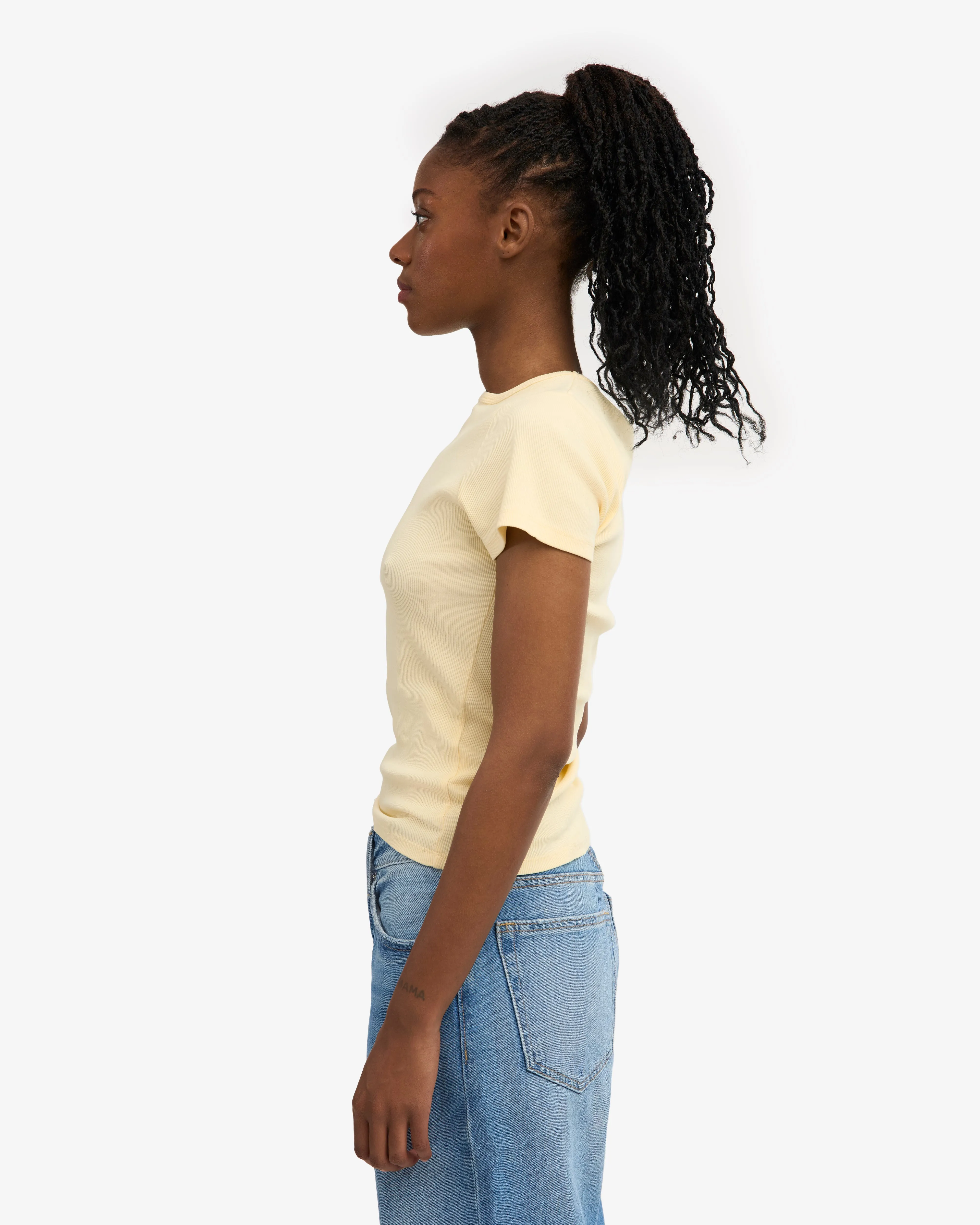 Organic Rib T-Shirt - Soft Yellow sold by Colorful Standard product image thumbnail 3