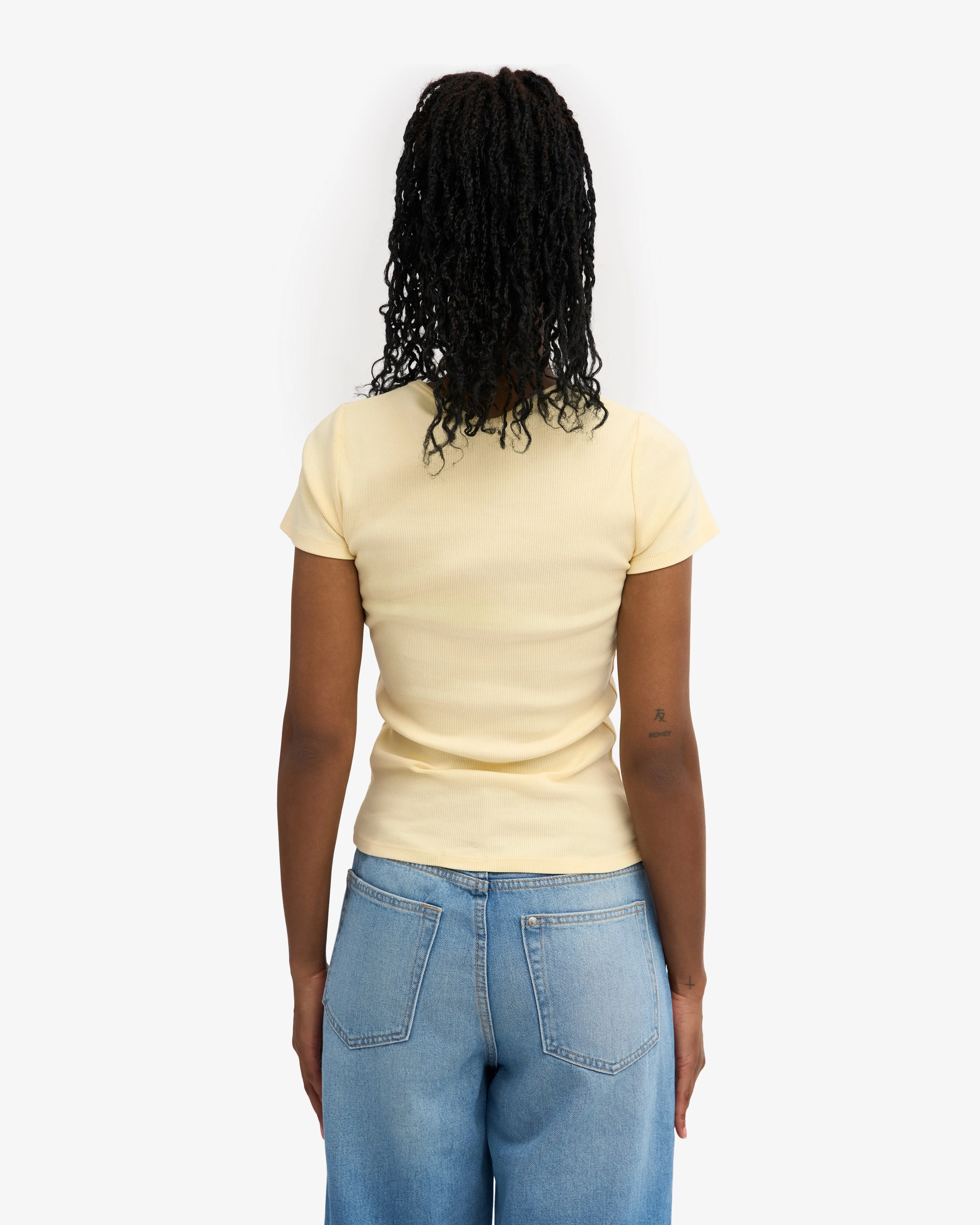 Organic Rib T-Shirt - Soft Yellow sold by Colorful Standard product image thumbnail 4