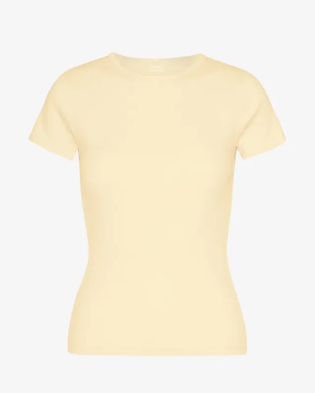 Organic Rib T-Shirt - Soft Yellow sold by Colorful Standard