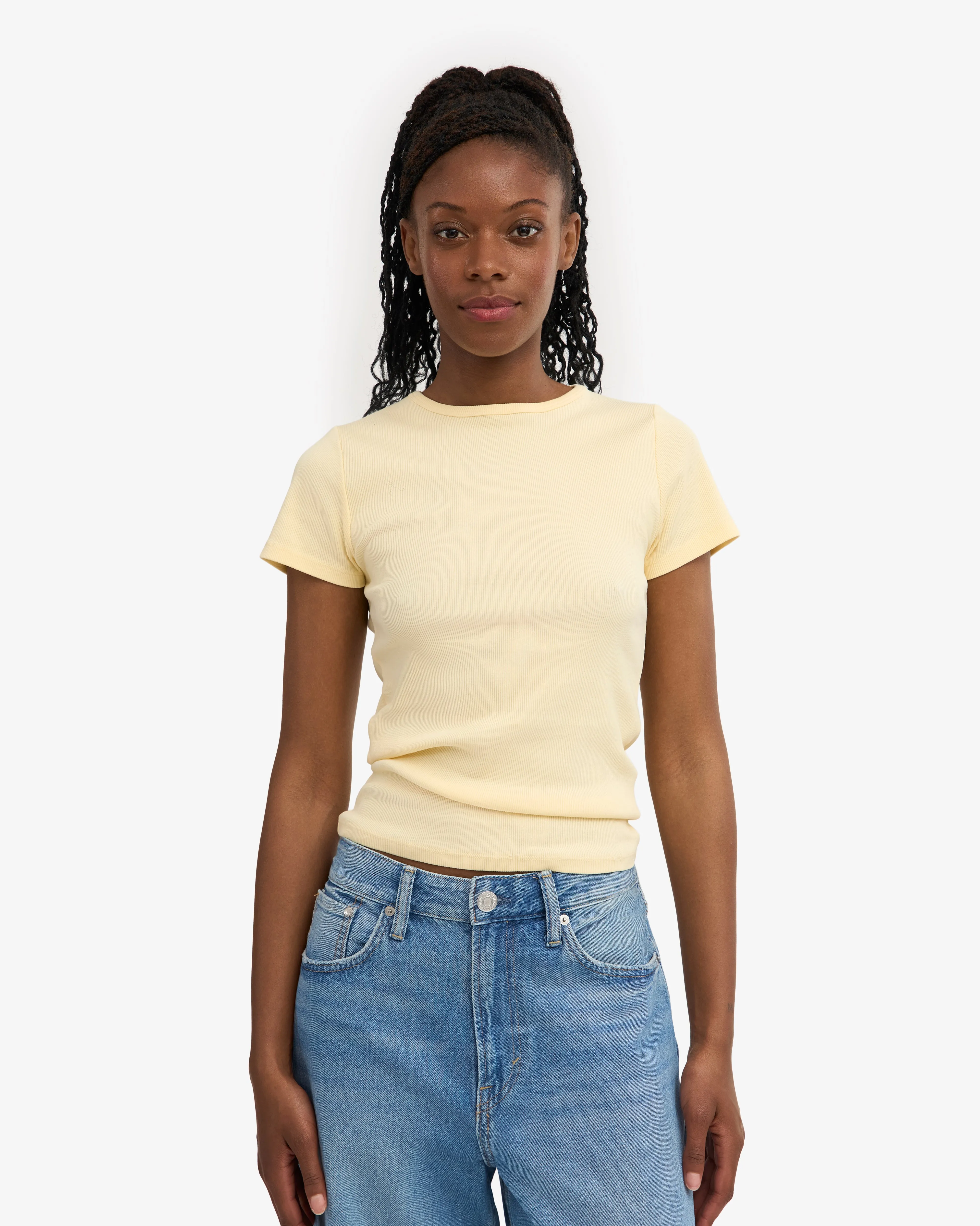 Organic Rib T-Shirt - Soft Yellow sold by Colorful Standard product image thumbnail 2