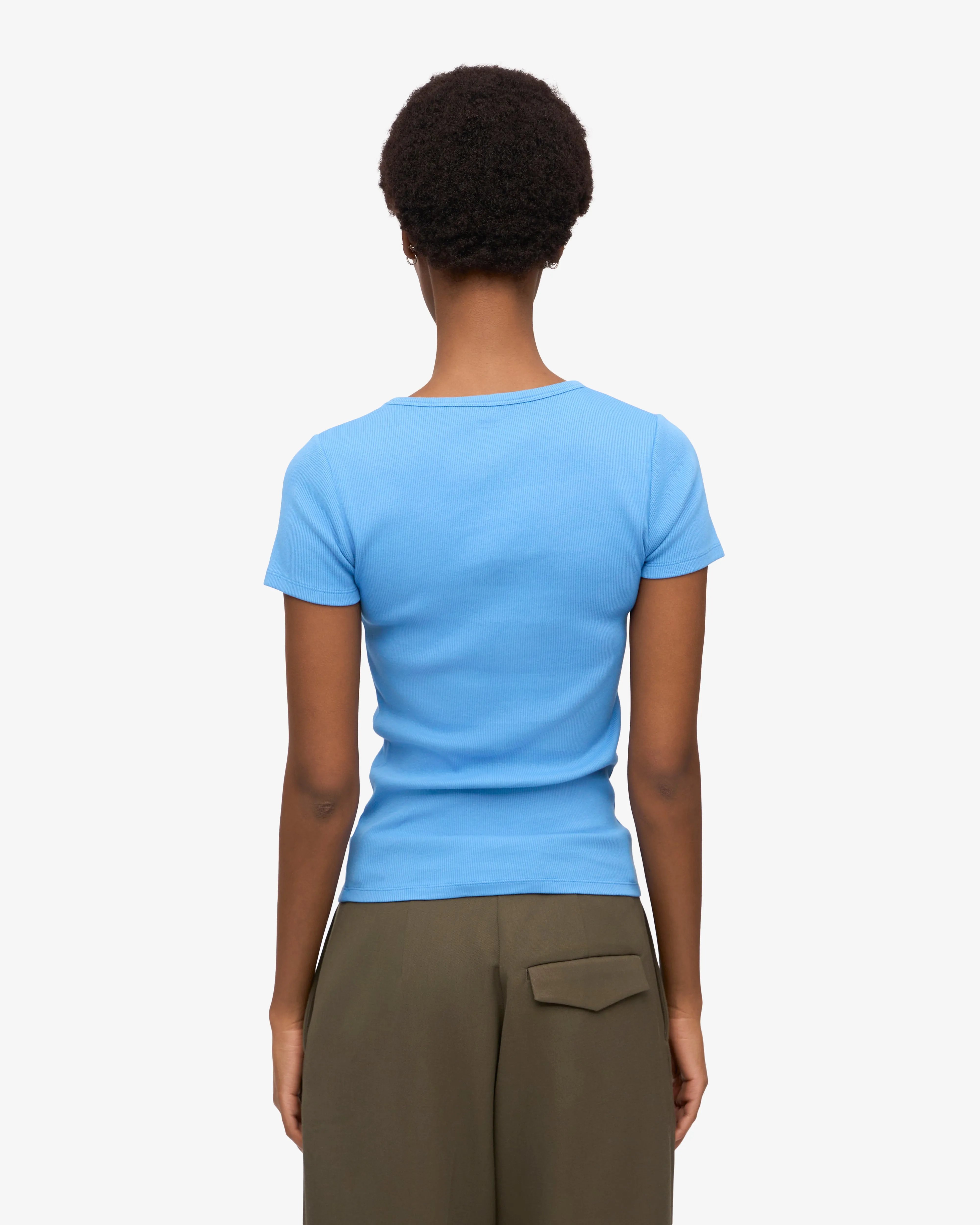 Organic Rib T-Shirt - Pacific Blue sold by Colorful Standard product image thumbnail 4