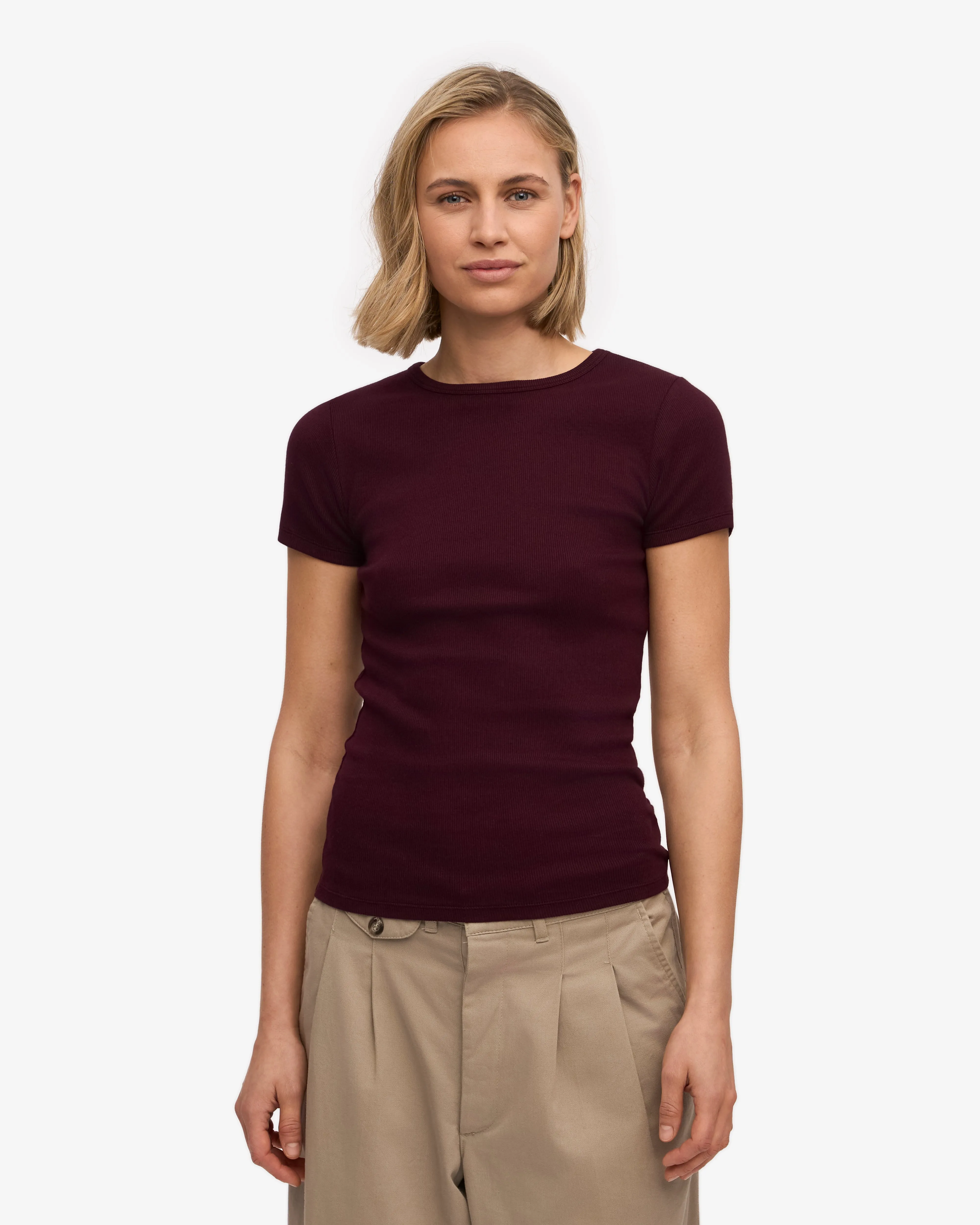 Organic Rib T-Shirt - Oxblood Red sold by Colorful Standard product image thumbnail 2
