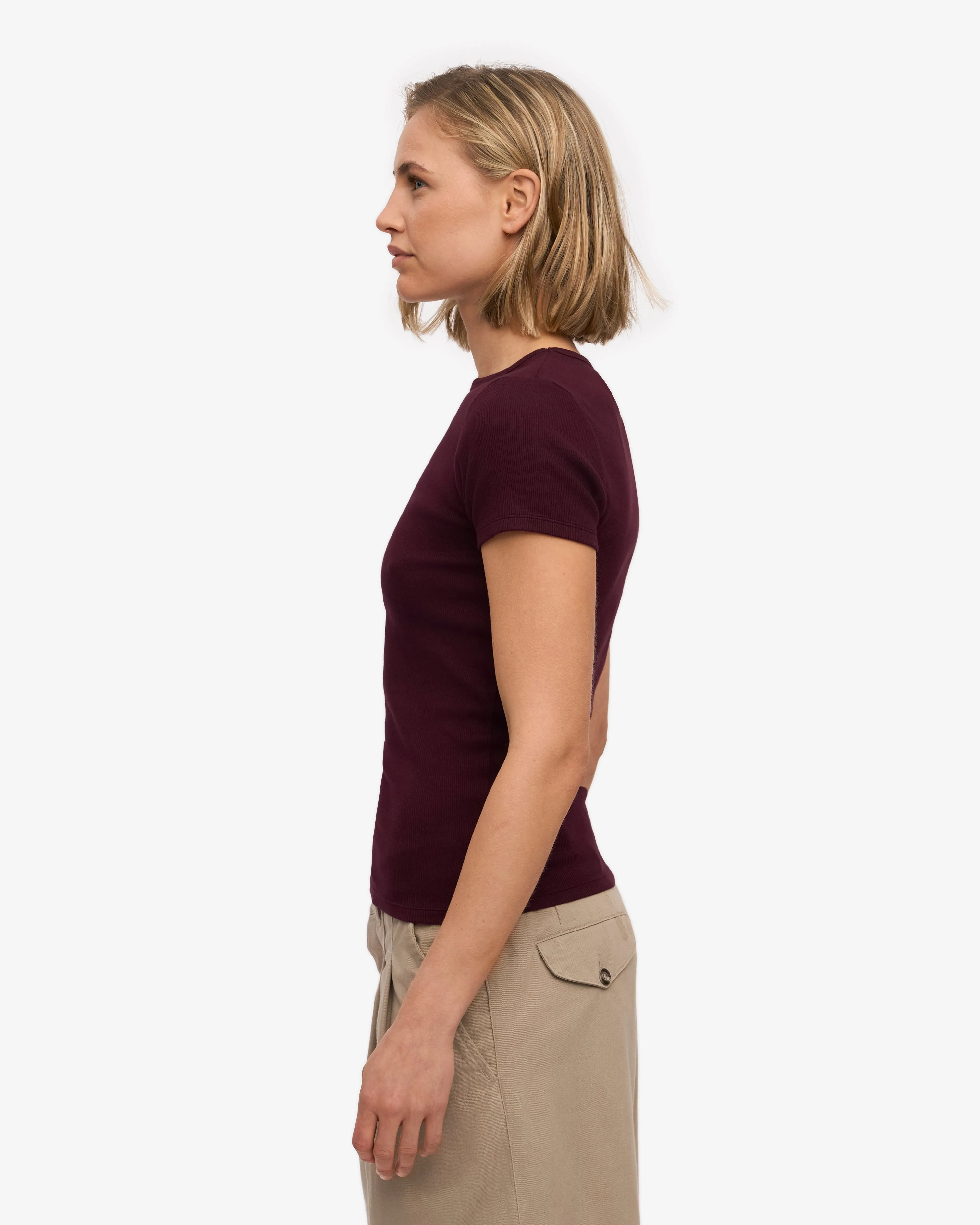 Organic Rib T-Shirt - Oxblood Red sold by Colorful Standard product image thumbnail 3
