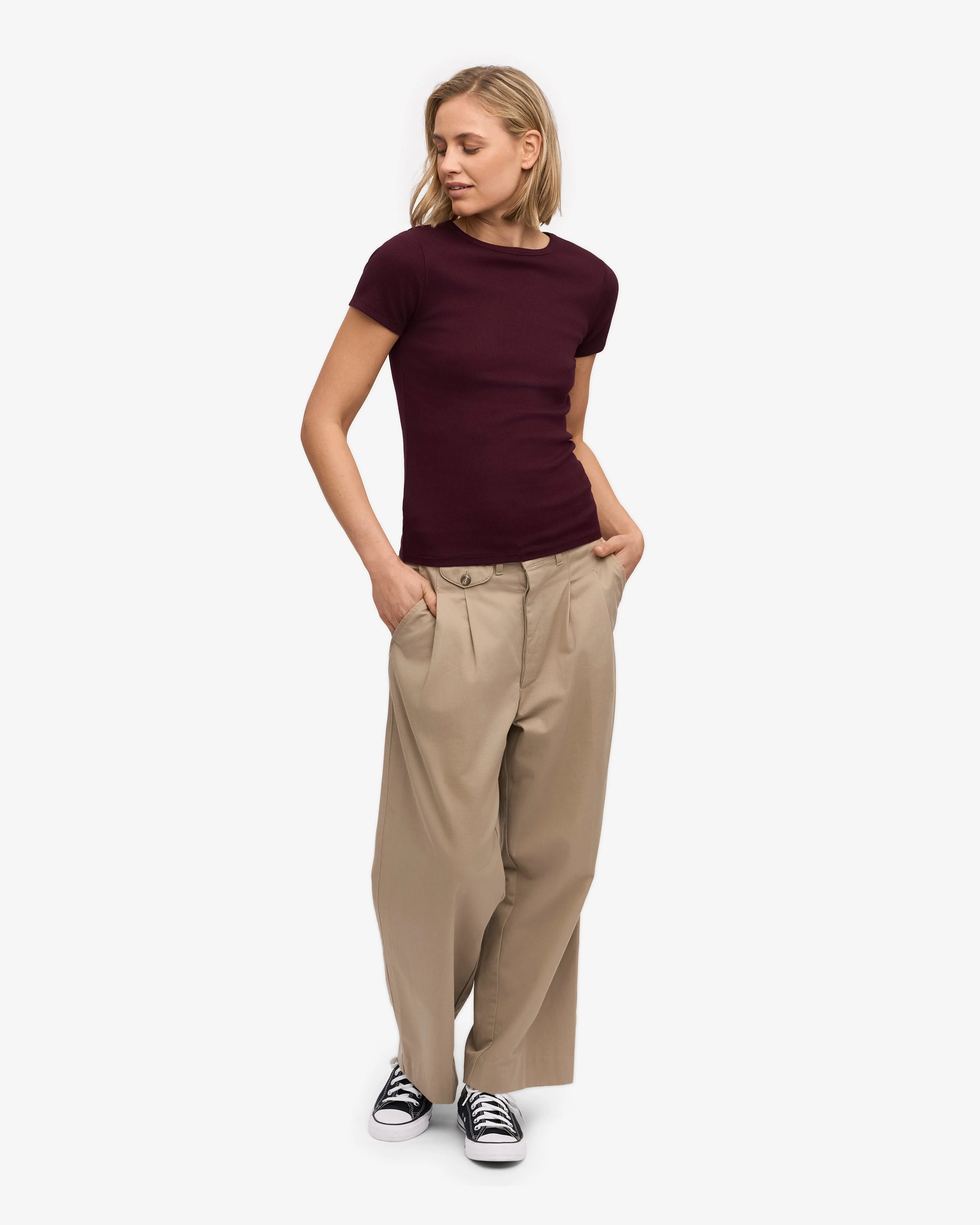 Organic Rib T-Shirt - Oxblood Red sold by Colorful Standard product image thumbnail 5