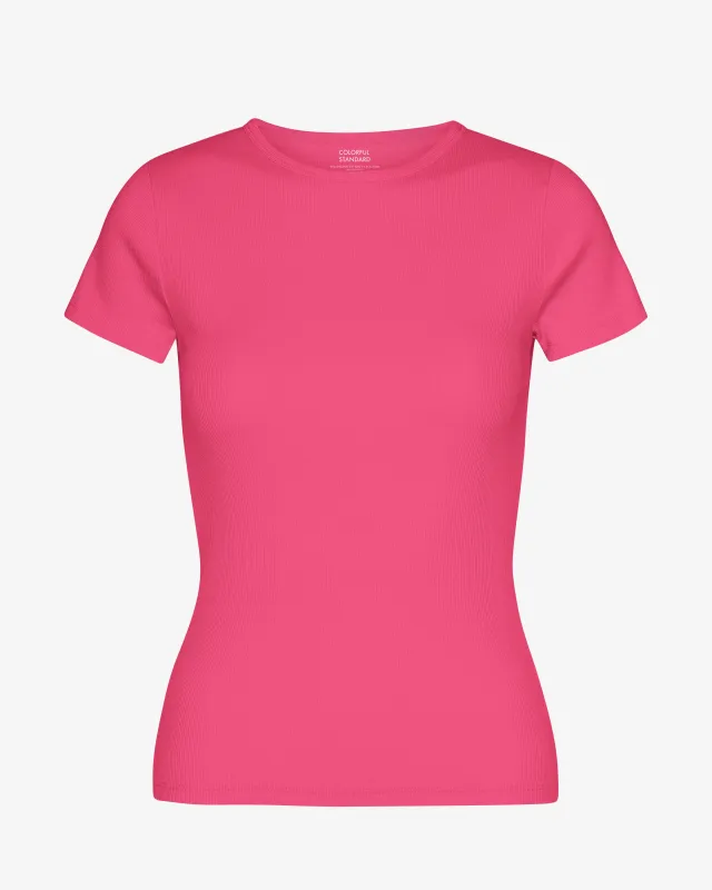 Organic Rib T-Shirt - Bubblegum Pink sold by Colorful Standard