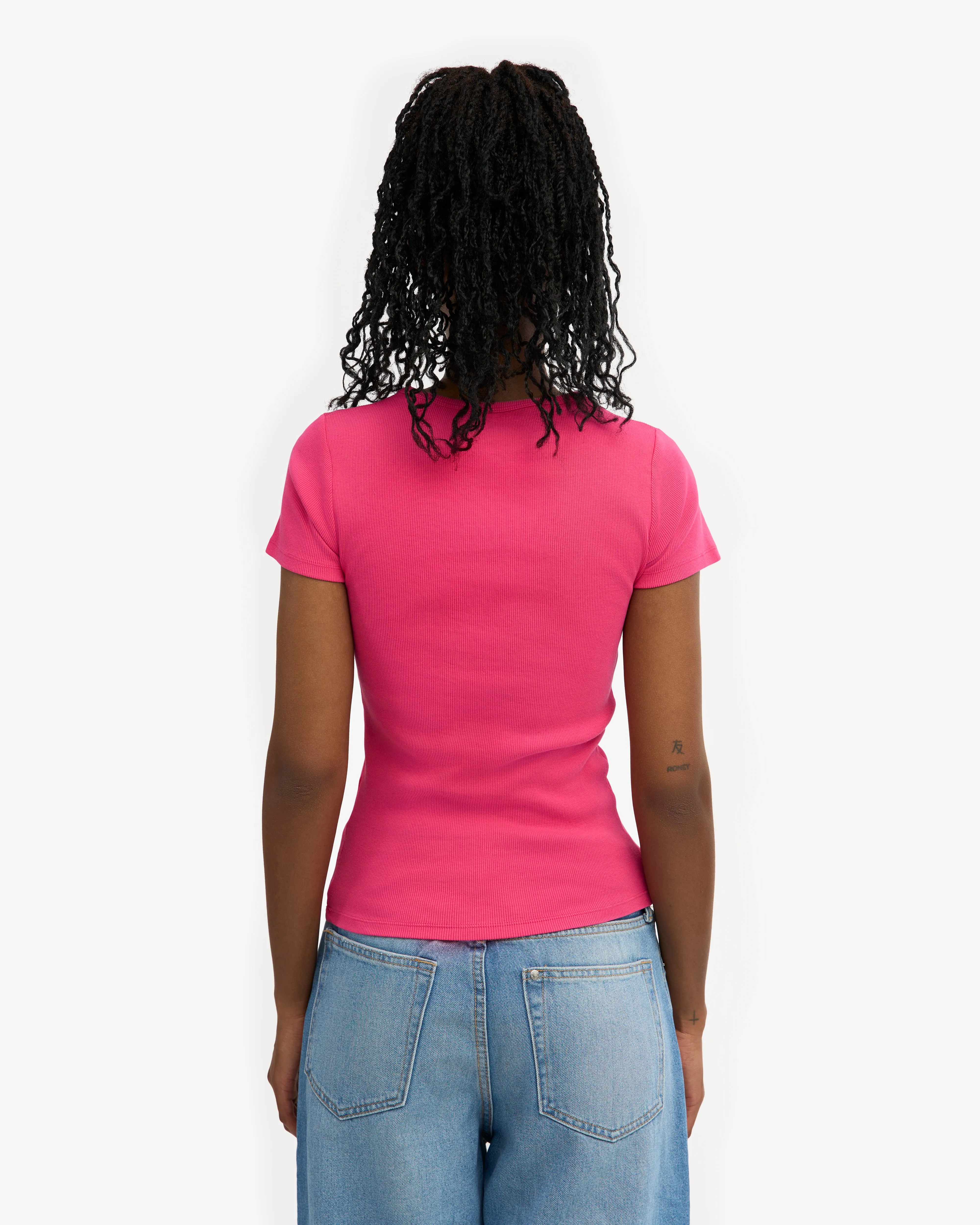 Organic Rib T-Shirt - Bubblegum Pink sold by Colorful Standard product image thumbnail 4
