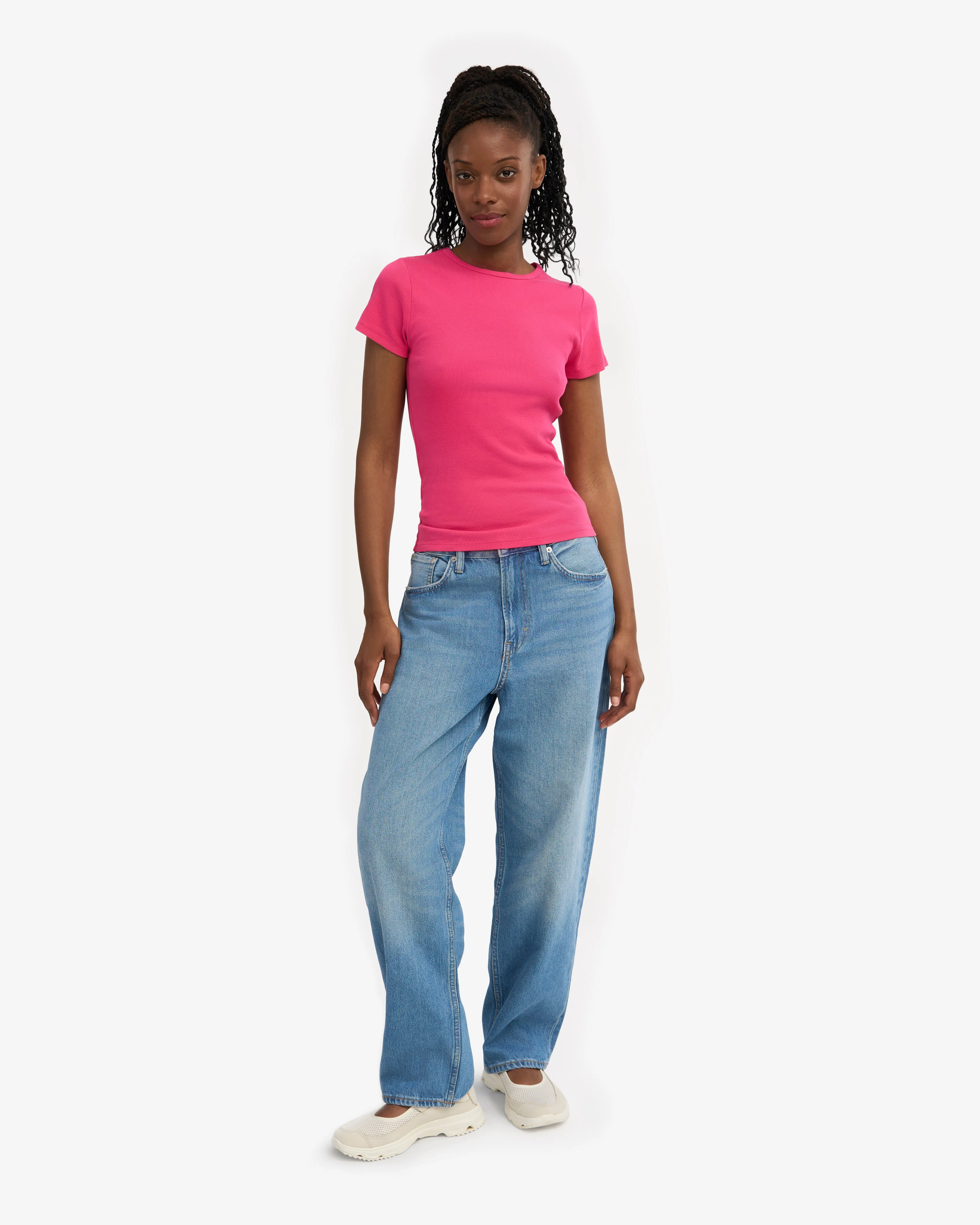 Organic Rib T-Shirt - Bubblegum Pink sold by Colorful Standard product image thumbnail 5