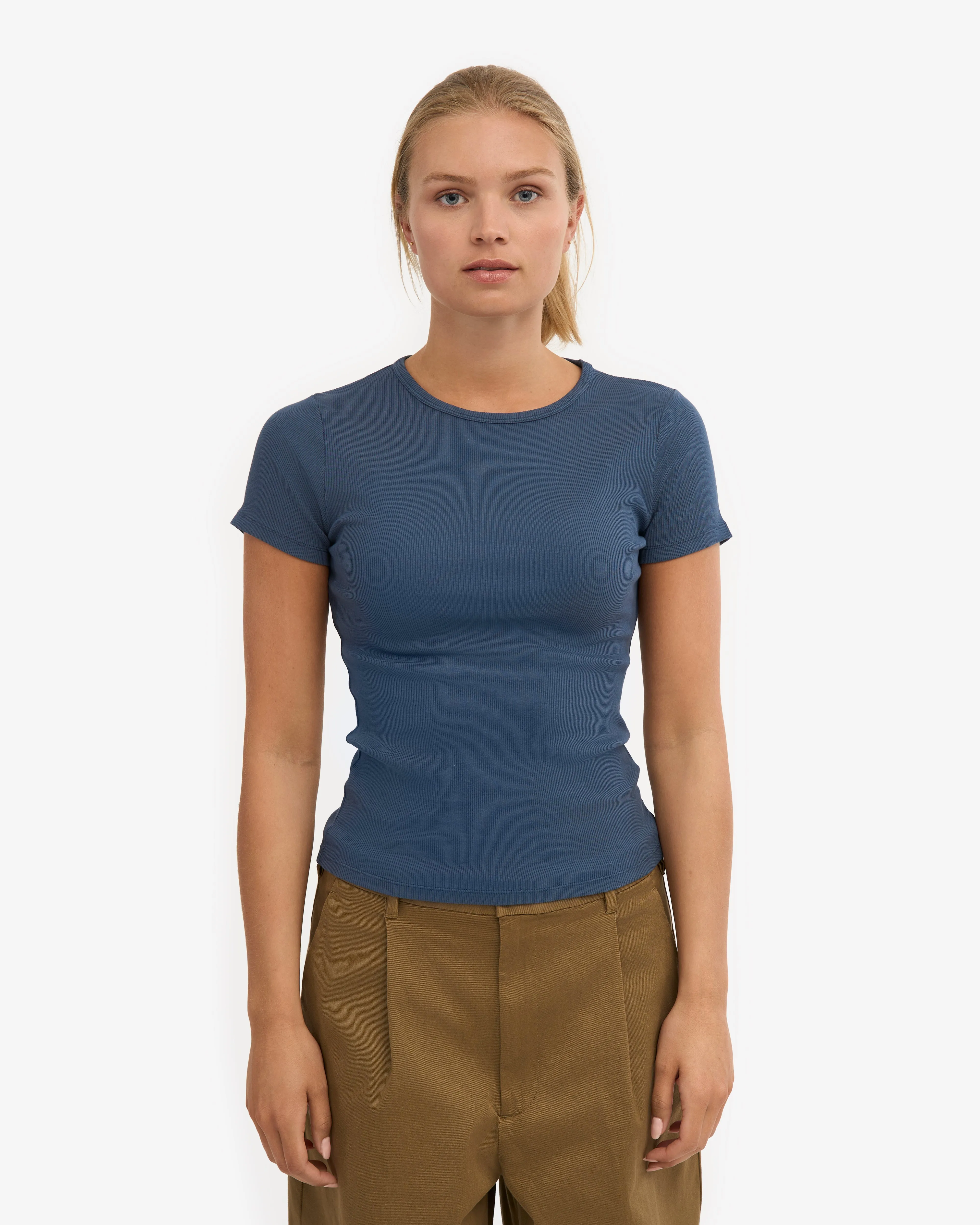 Organic Rib T-Shirt - Petrol Blue sold by Colorful Standard product image thumbnail 2