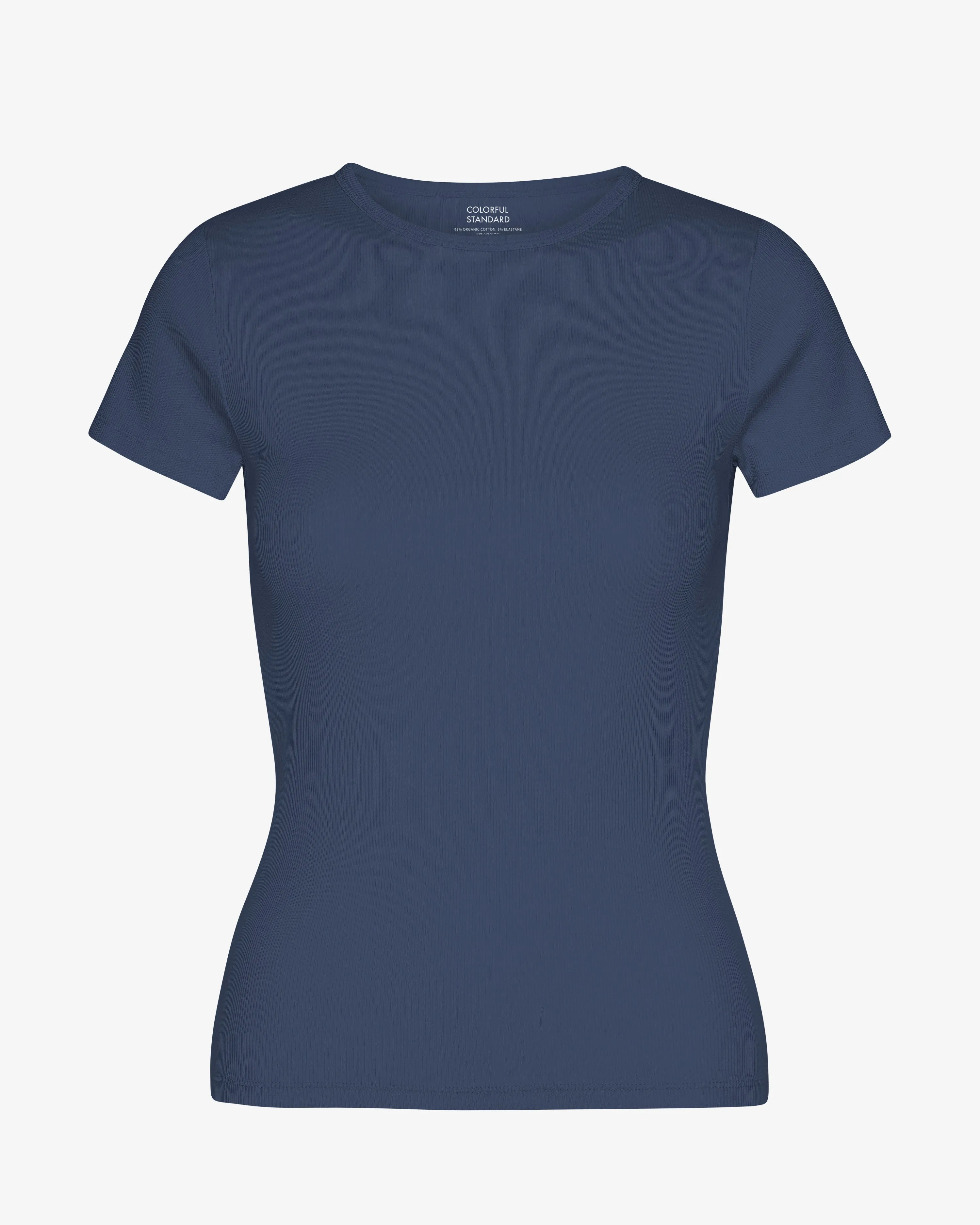 Organic Rib T-Shirt - Petrol Blue sold by Colorful Standard