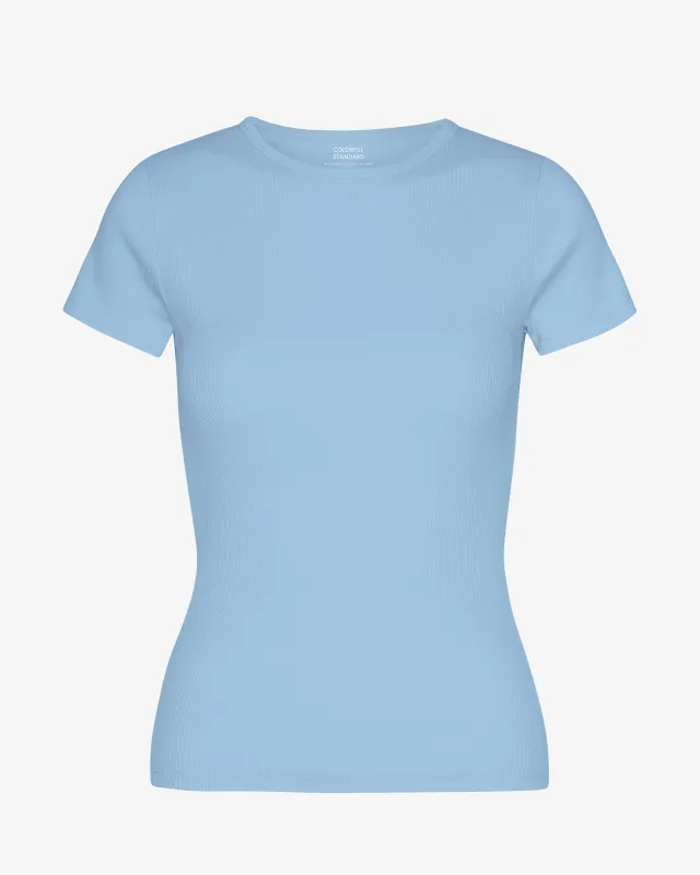 Organic Rib T-Shirt - Seaside Blue sold by Colorful Standard