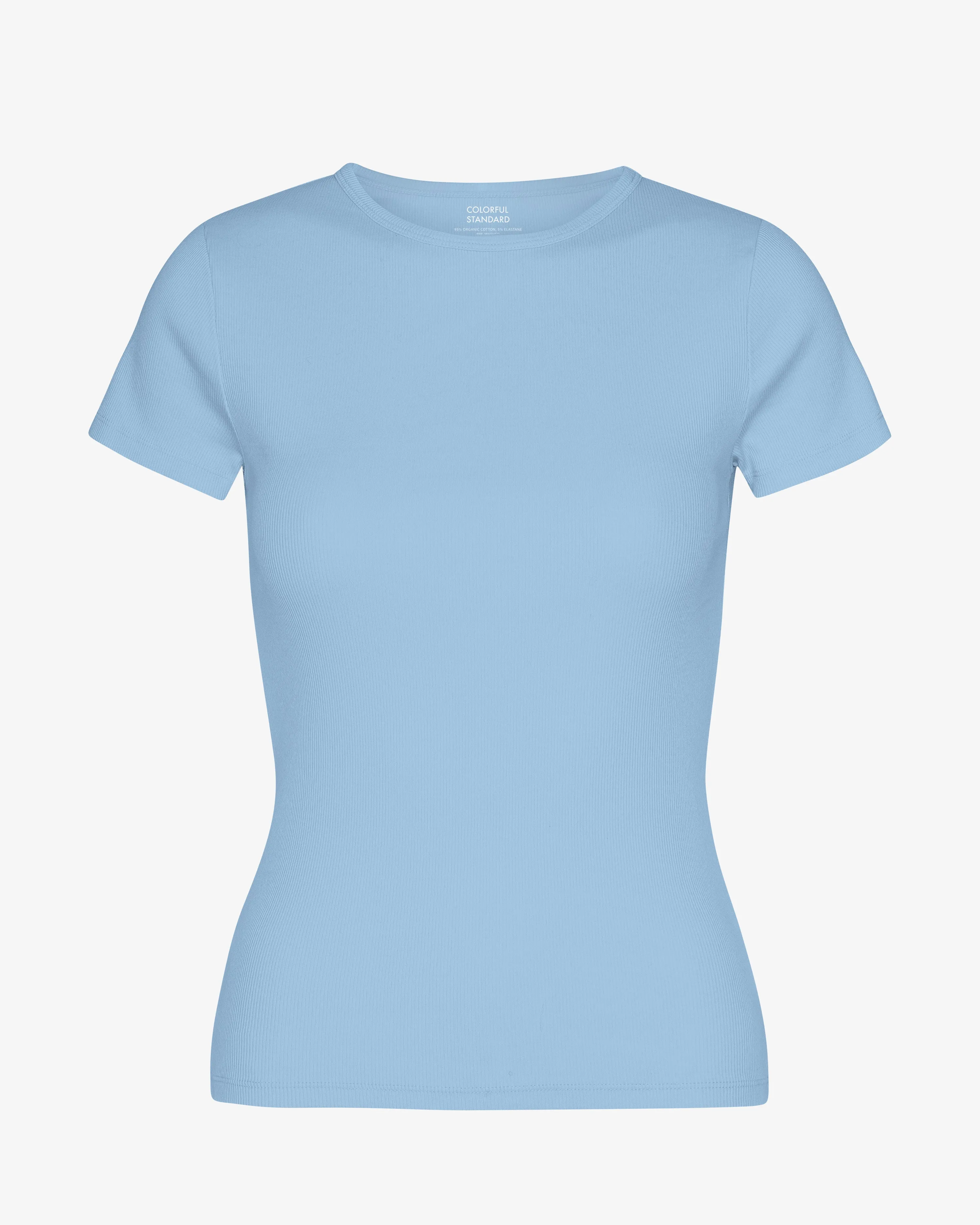 Organic Rib T-Shirt - Seaside Blue sold by Colorful Standard
