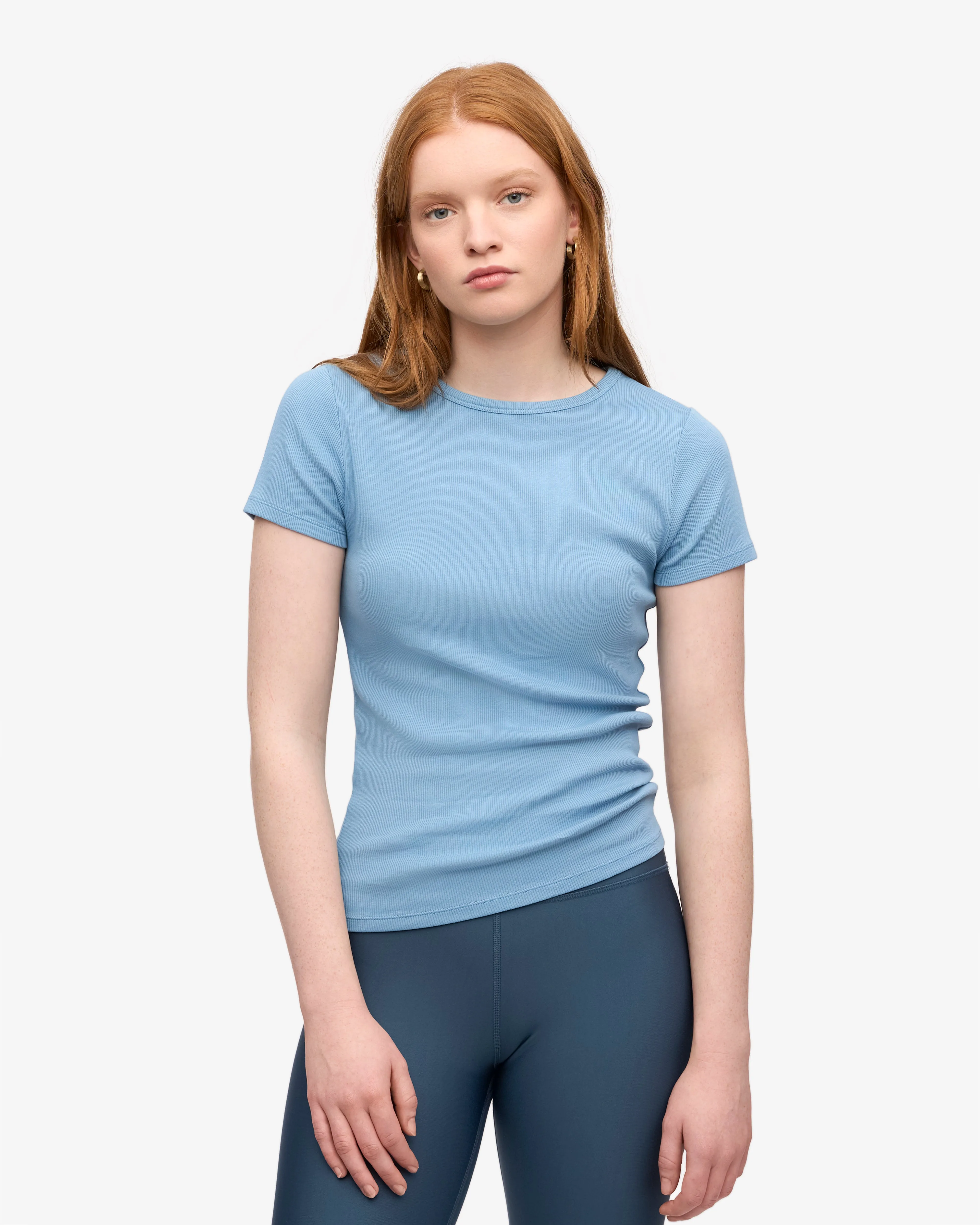 Organic Rib T-Shirt - Seaside Blue sold by Colorful Standard product image thumbnail 2