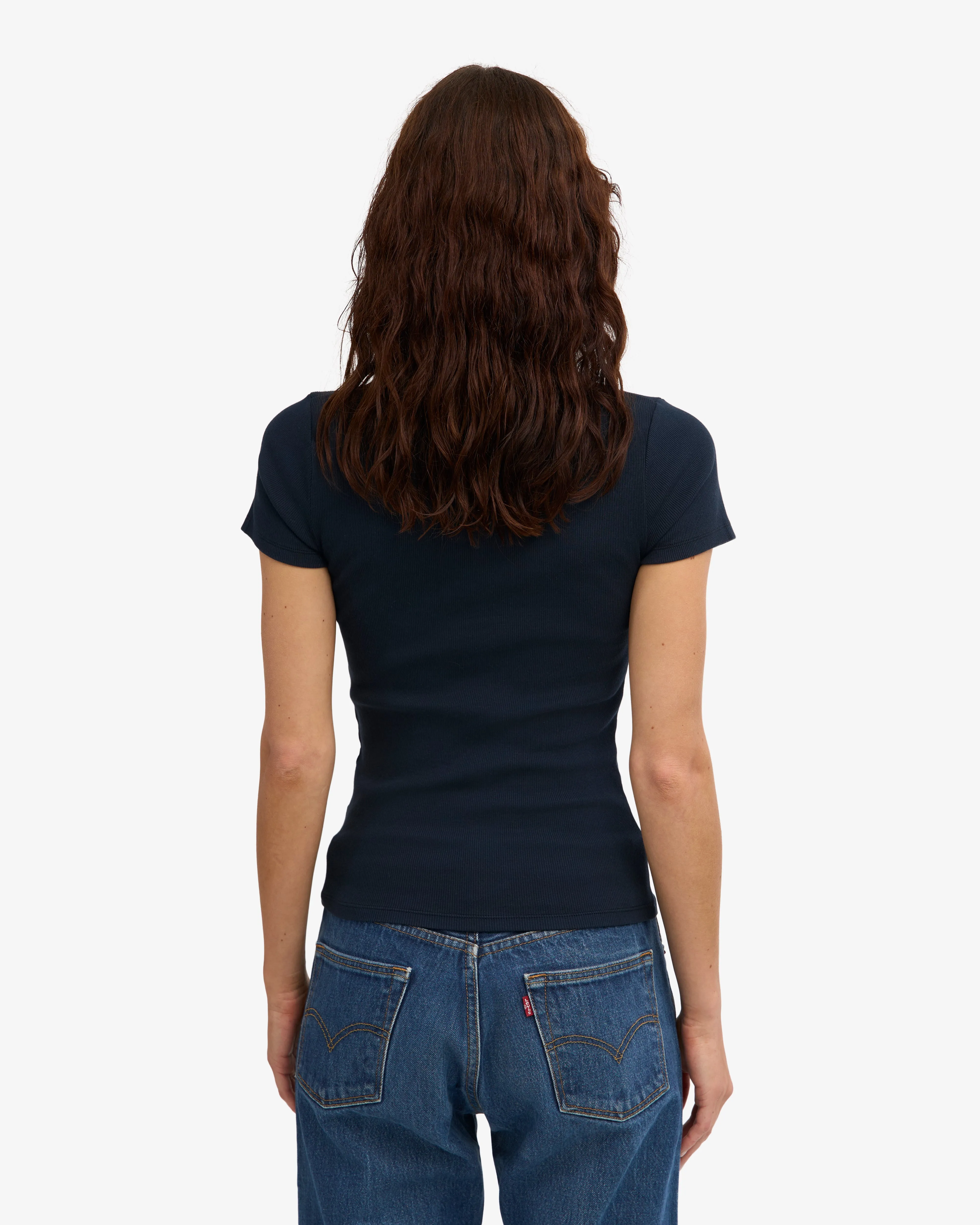 Organic Rib T-Shirt - Navy Blue sold by Colorful Standard product image thumbnail 4