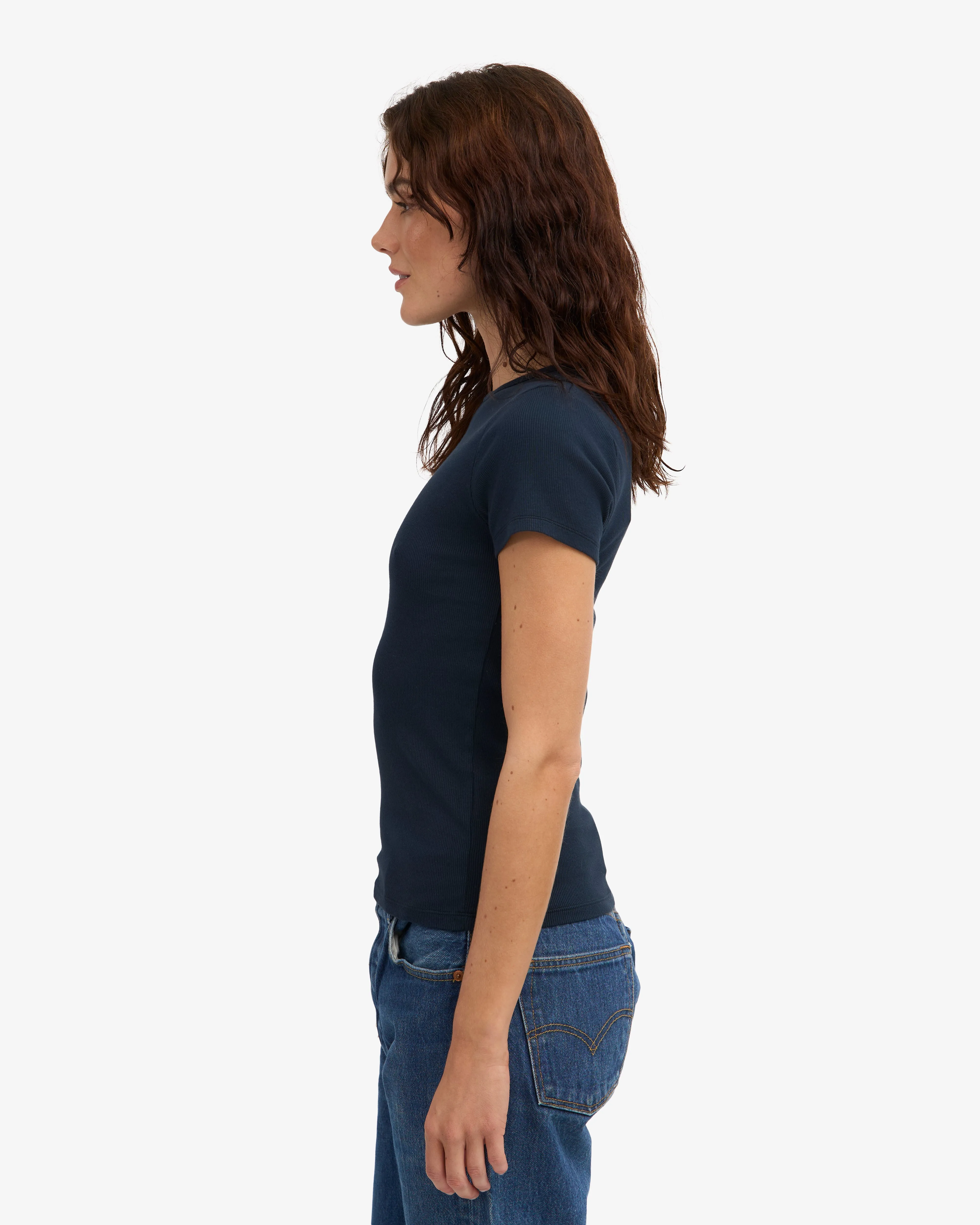 Organic Rib T-Shirt - Navy Blue sold by Colorful Standard product image thumbnail 3