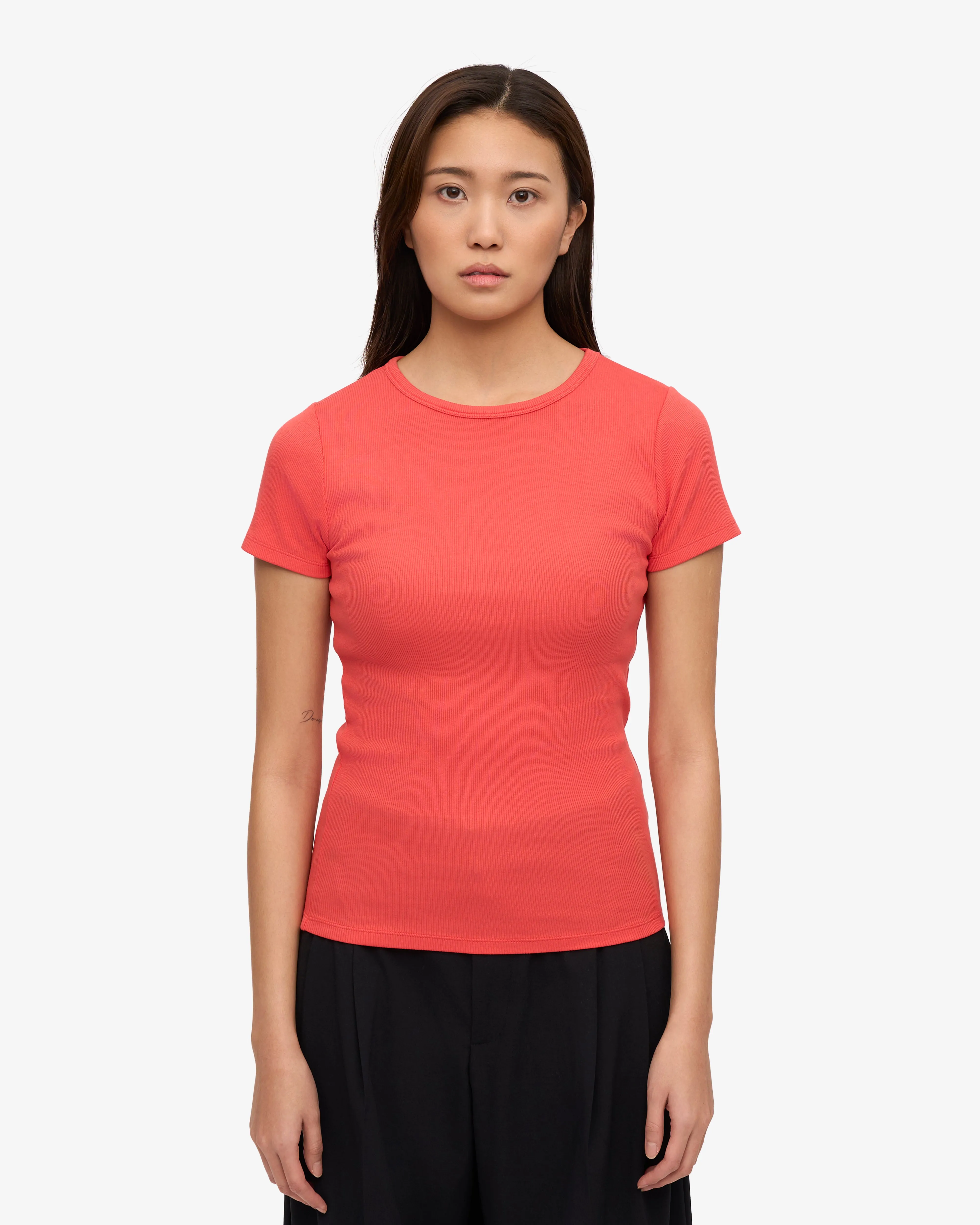 Organic Rib T-Shirt - Red Tangerine sold by Colorful Standard product image thumbnail 2