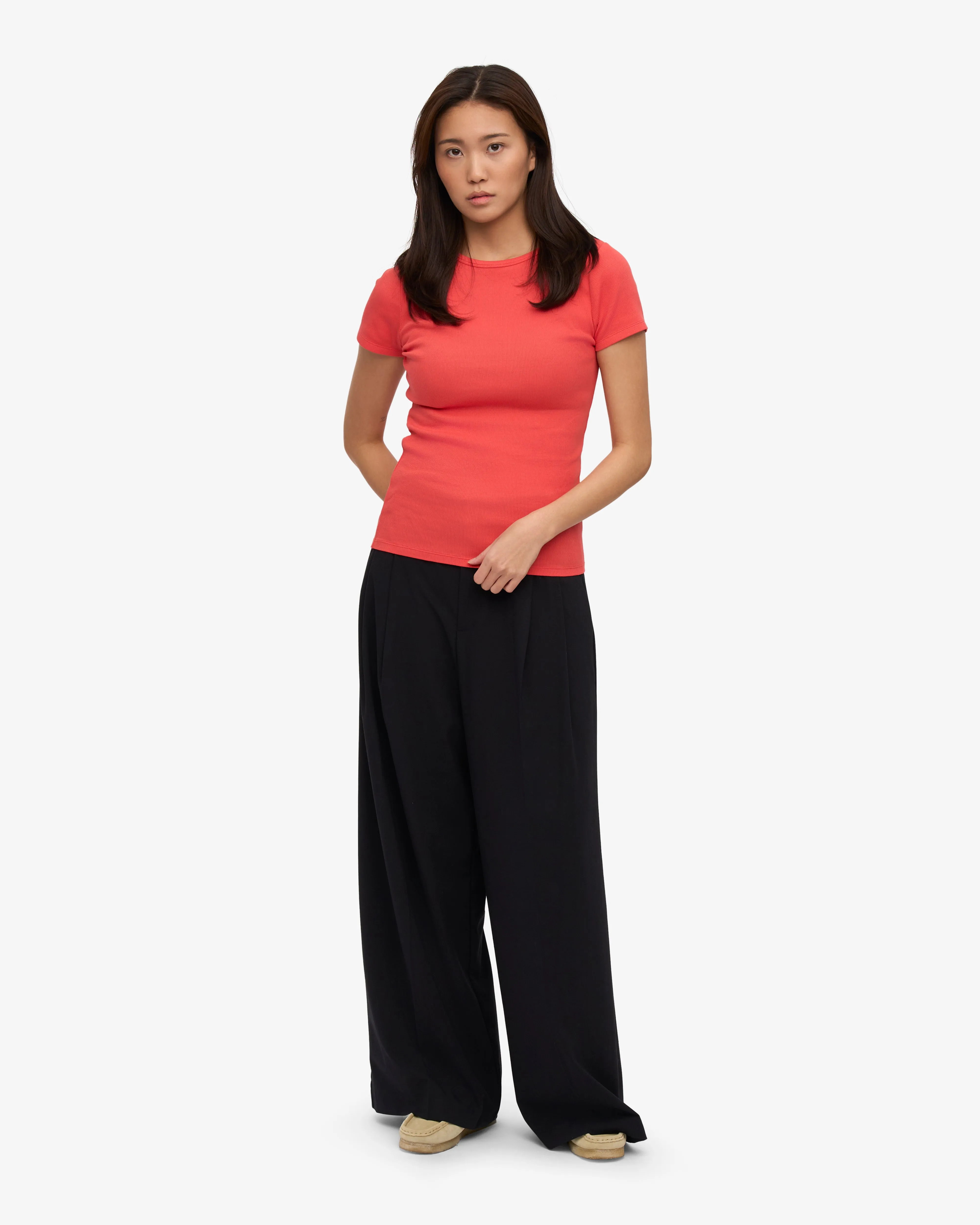 Organic Rib T-Shirt - Red Tangerine sold by Colorful Standard product image thumbnail 5
