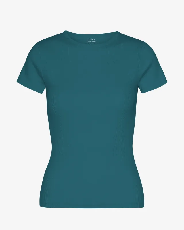 Organic Rib T-Shirt - Ocean Green sold by Colorful Standard