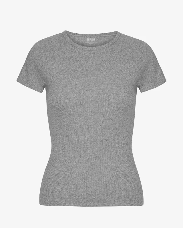 Organic Rib T-Shirt - Heather Grey sold by Colorful Standard