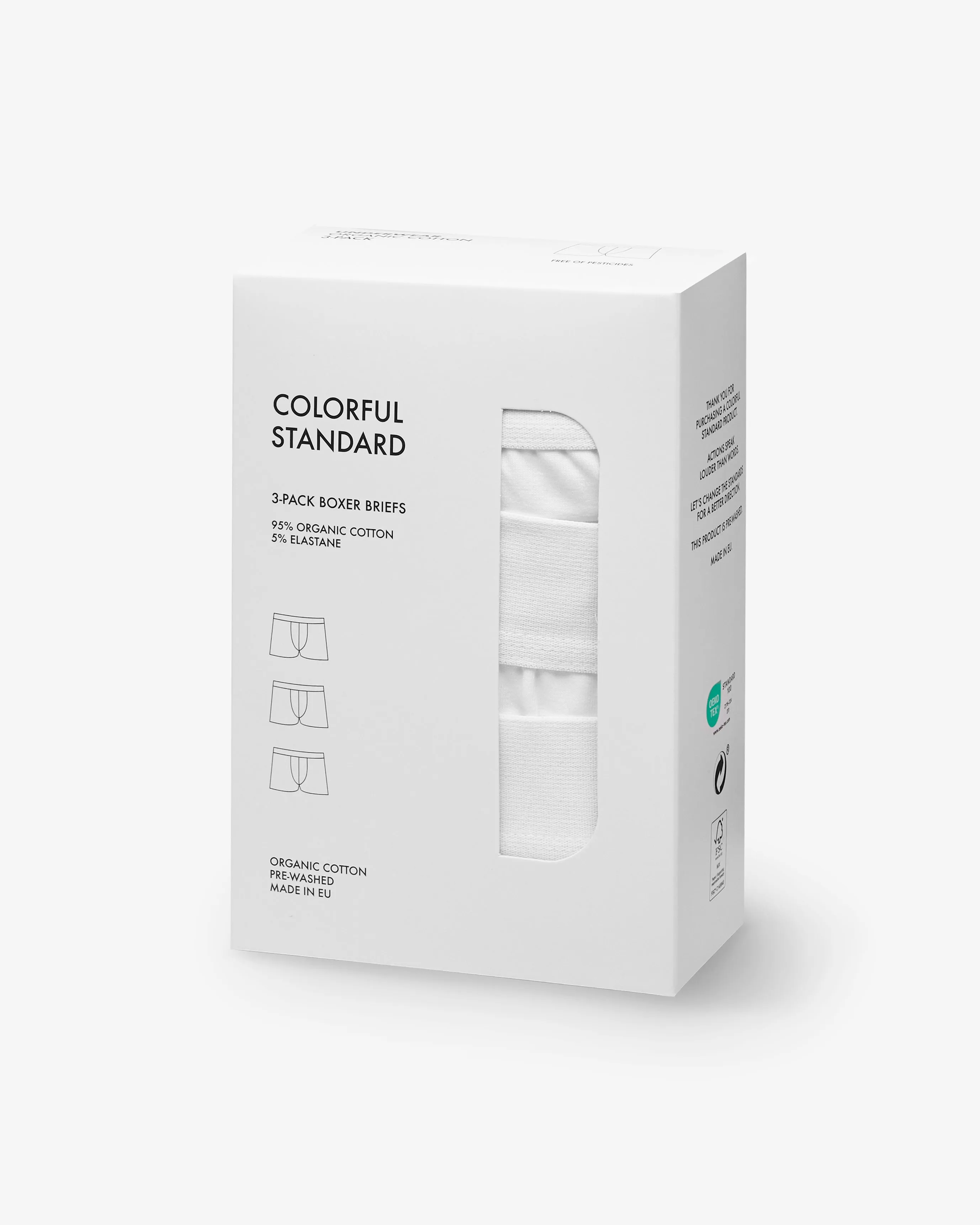 Organic Boxer Briefs 3 Pack - Optical White sold by Colorful Standard product image thumbnail 2