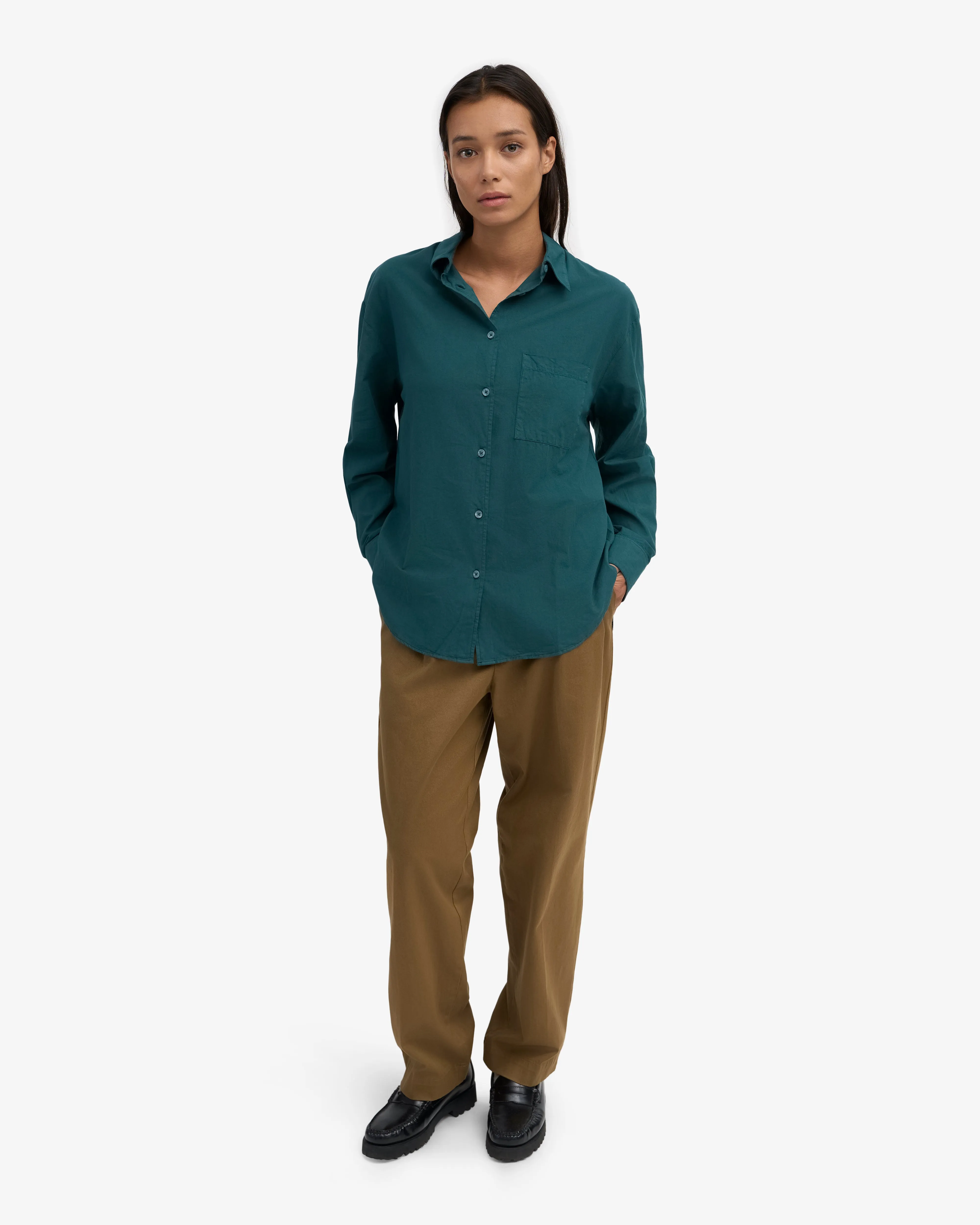 Organic Oversized Shirt - Ocean Green sold by Colorful Standard product image thumbnail 5