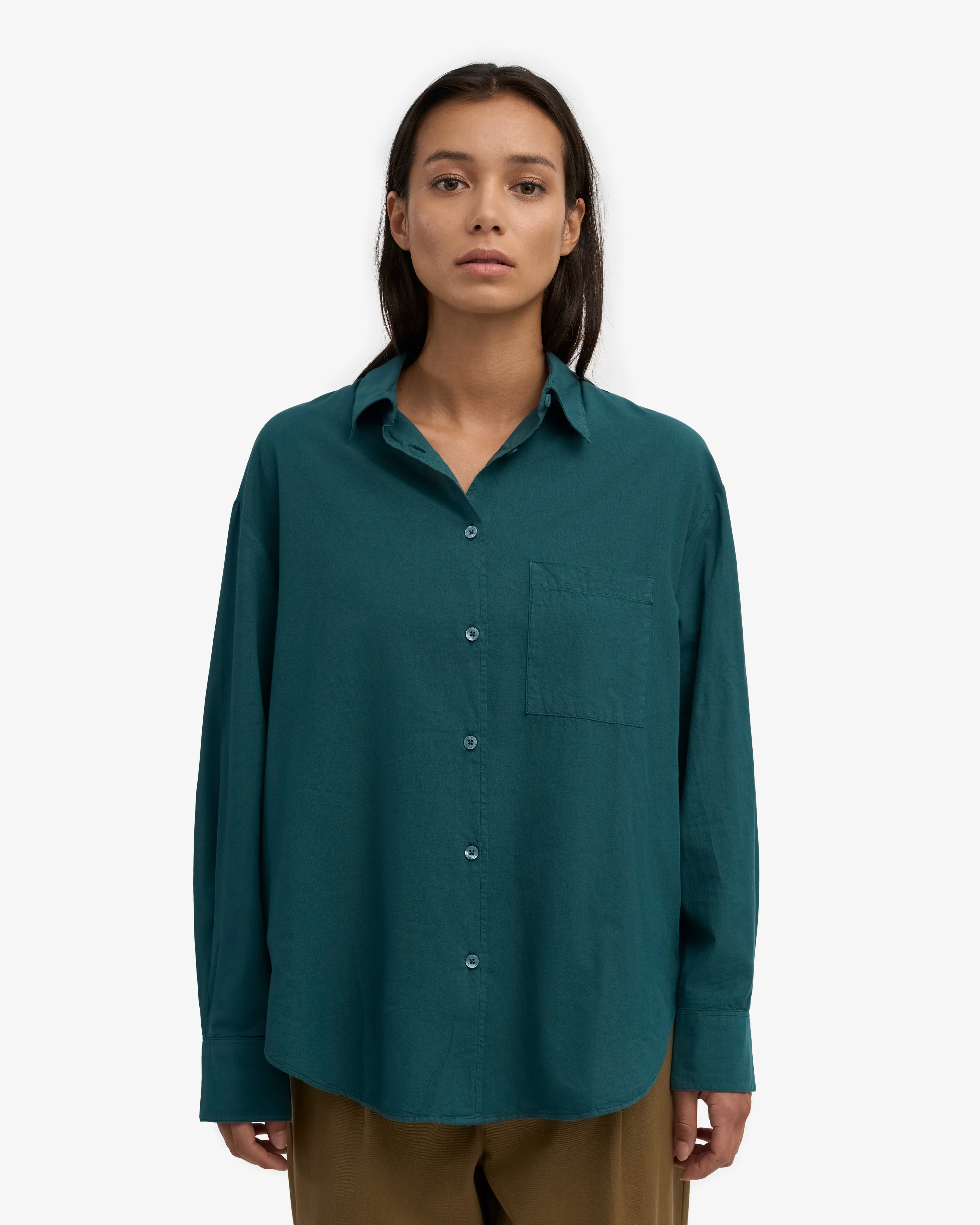 Organic Oversized Shirt - Ocean Green sold by Colorful Standard product image thumbnail 2