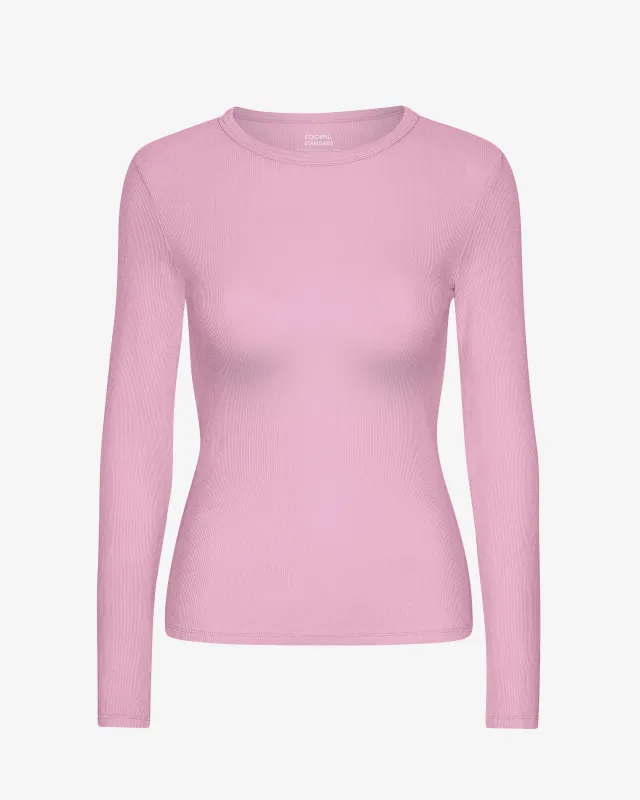 Women Organic Rib LS T-Shirt - Cherry Blossom made by Colorful Standard