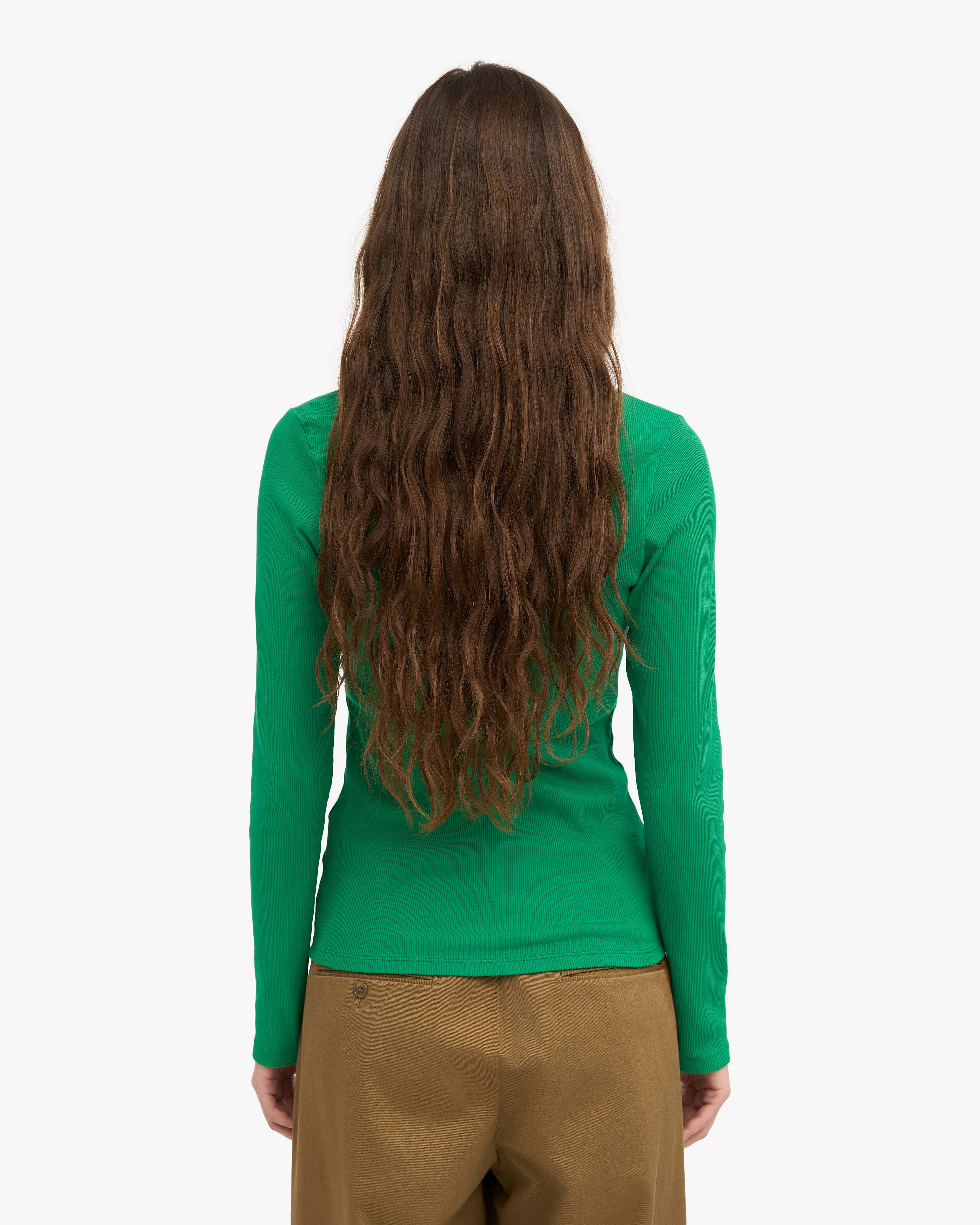 Women Organic Rib LS T-Shirt - Kelly Green sold by Colorful Standard product image thumbnail 4