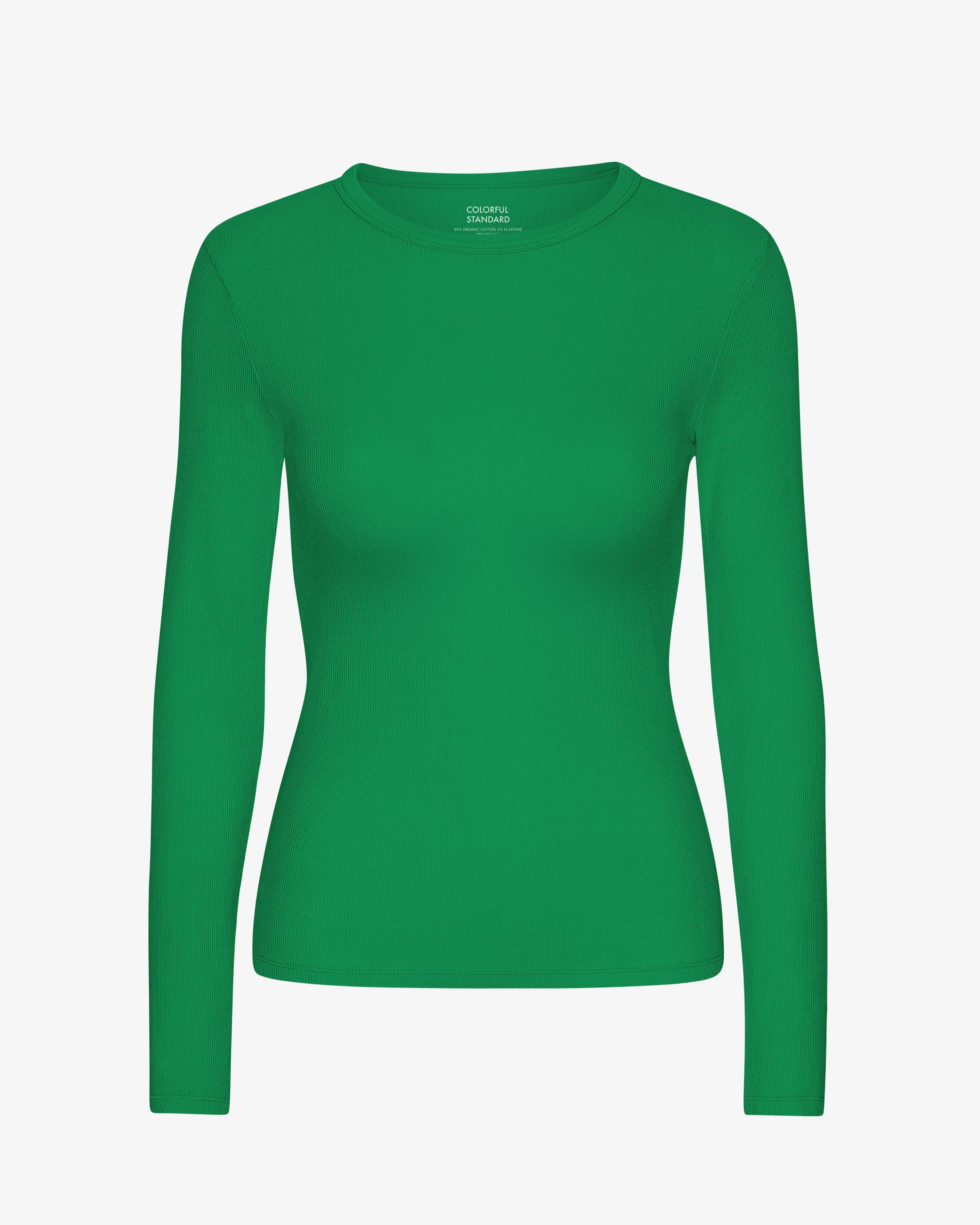 Women Organic Rib LS T-Shirt - Kelly Green sold by Colorful Standard