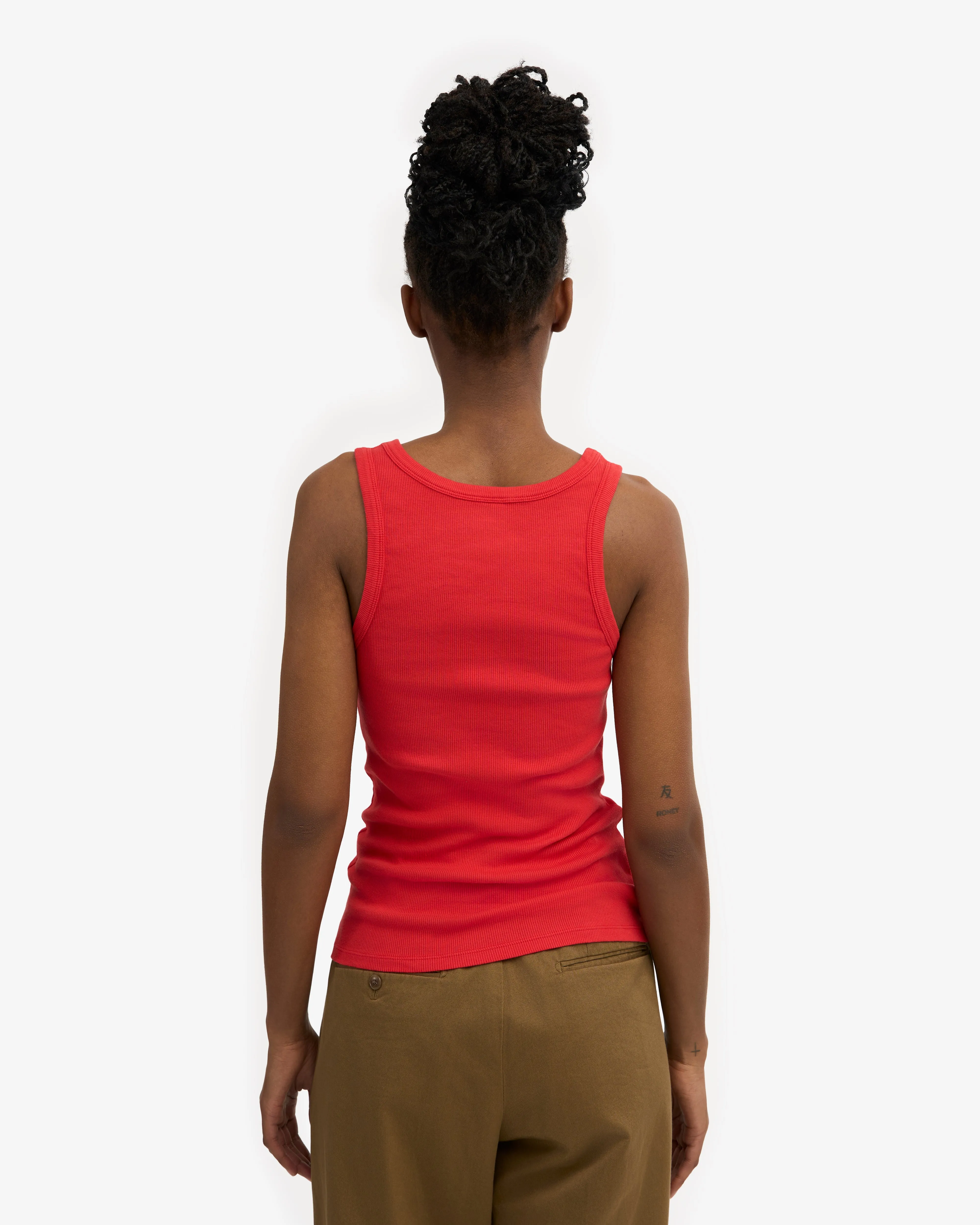 Women Organic Rib Tank Top - Red Tangerine sold by Colorful Standard product image thumbnail 4