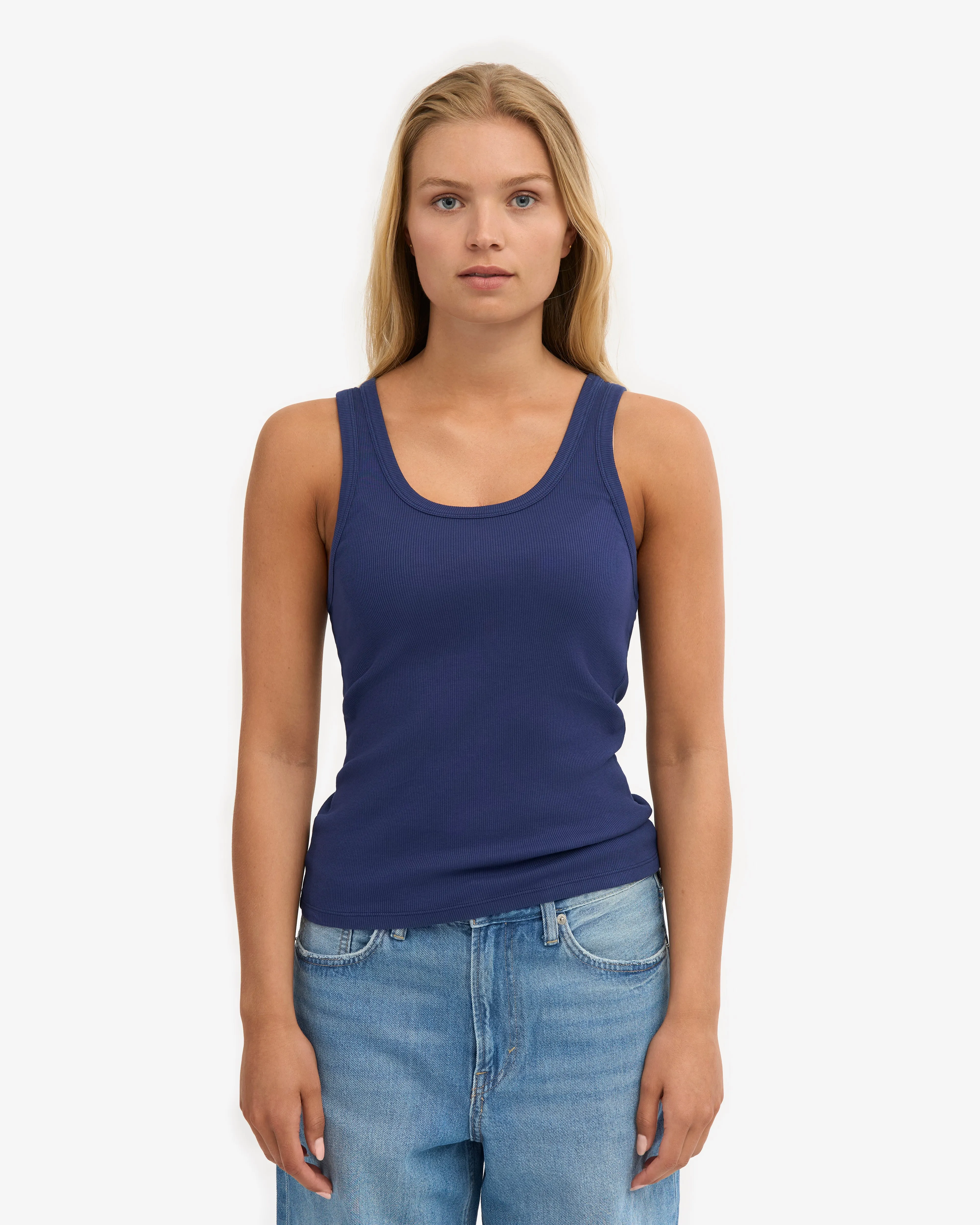 Women Organic Rib Tank Top - Marine Blue sold by Colorful Standard product image thumbnail 2
