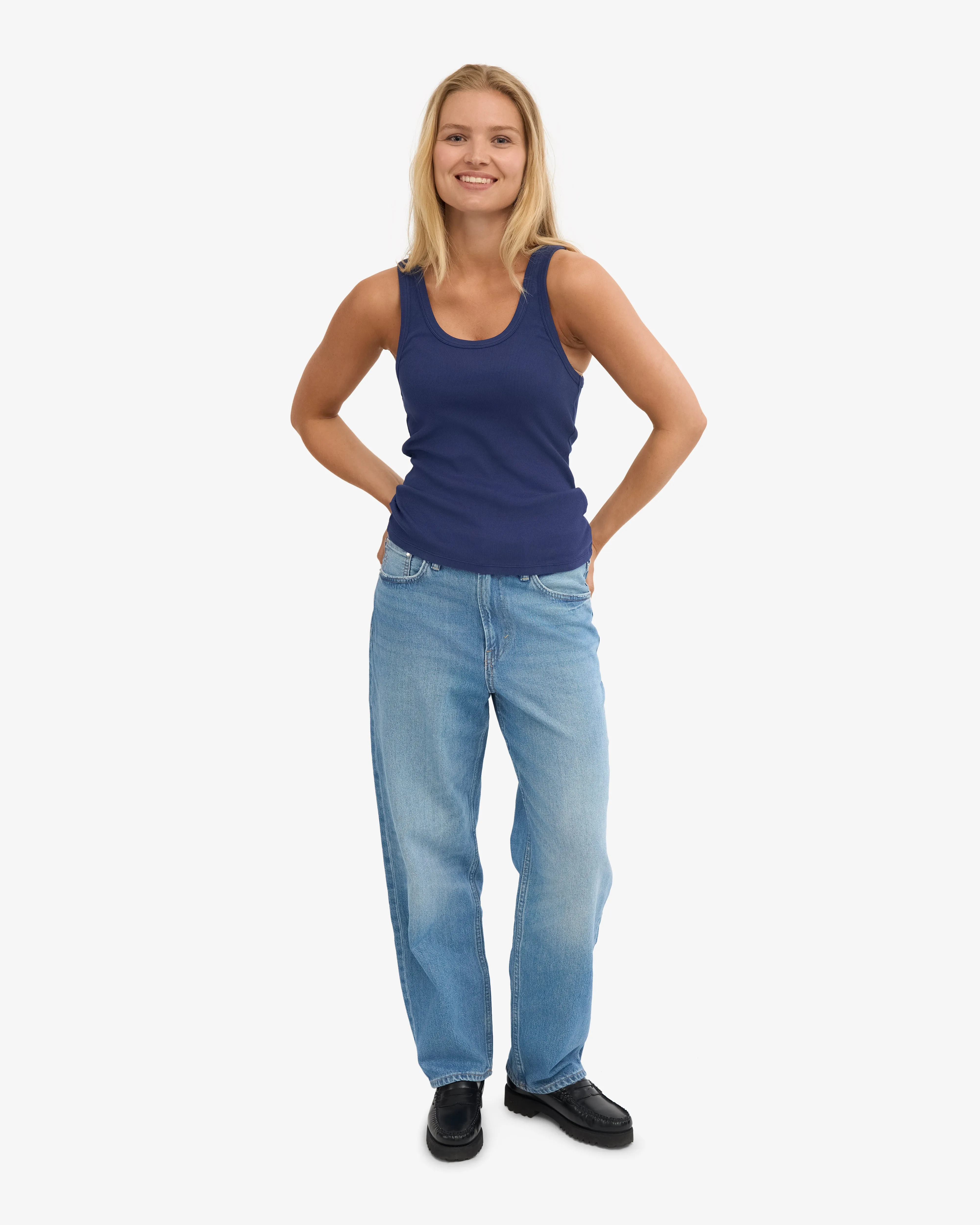 Women Organic Rib Tank Top - Marine Blue sold by Colorful Standard product image thumbnail 5