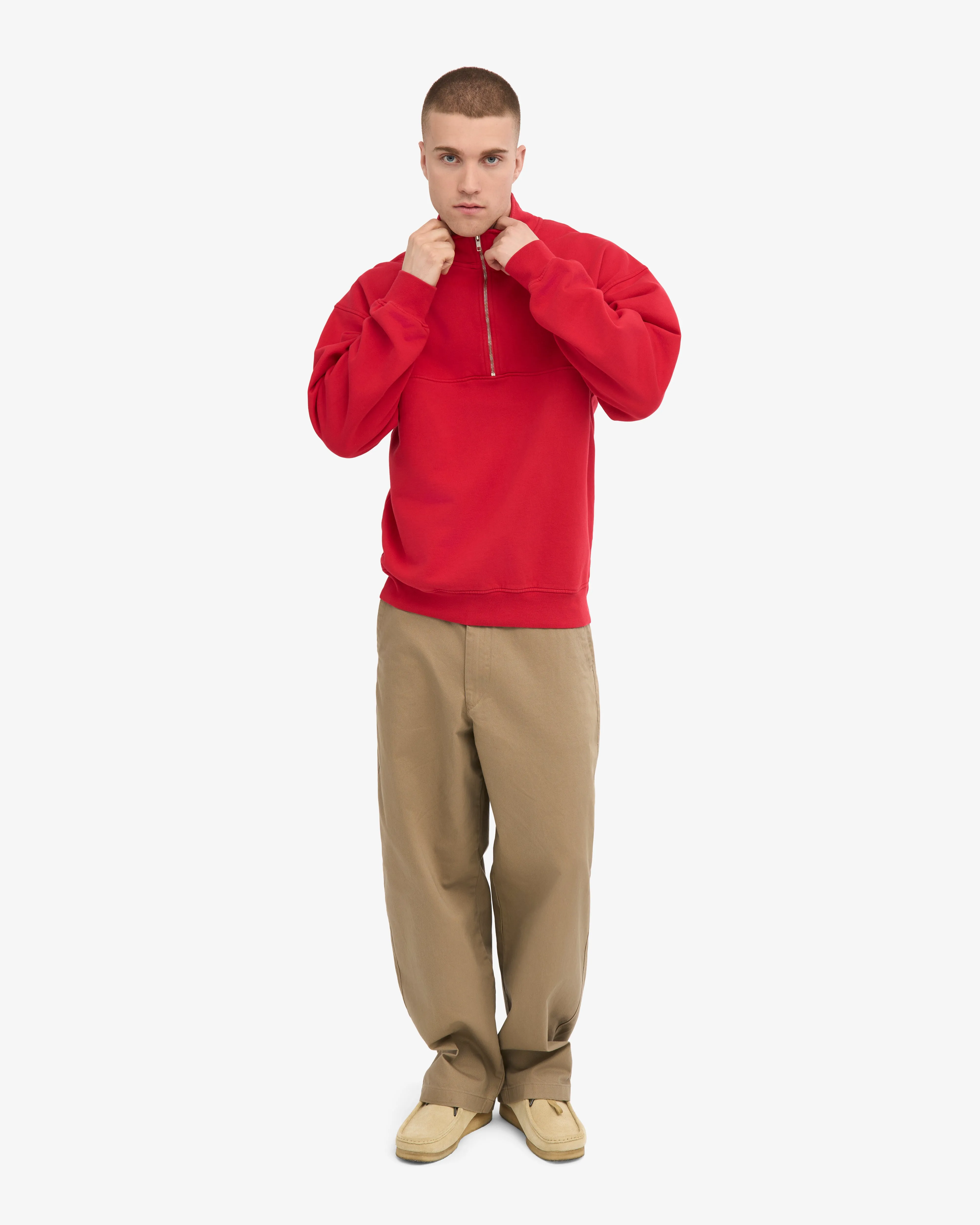 Organic Quarter Zip - Scarlet Red sold by Colorful Standard product image thumbnail 5