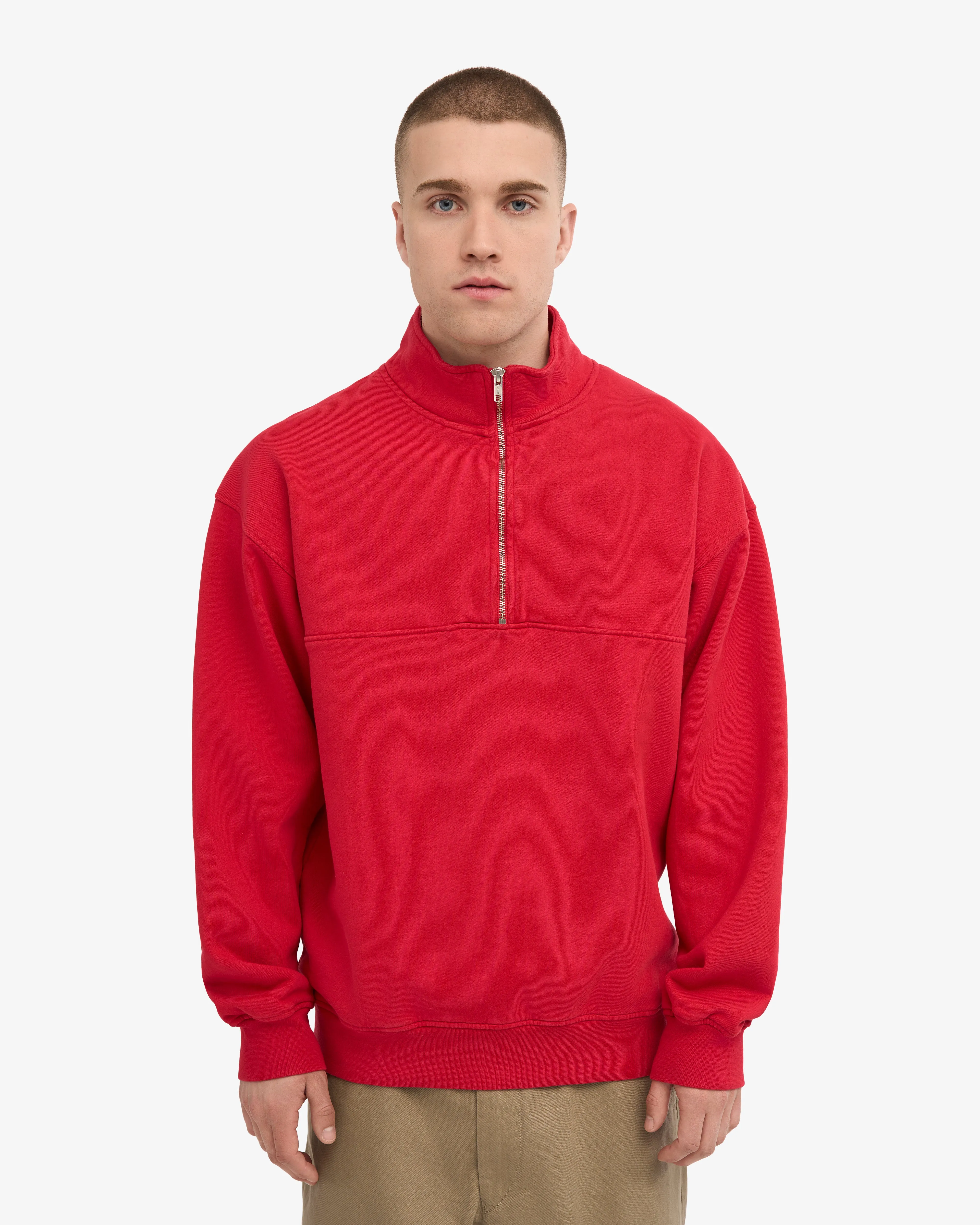 Organic Quarter Zip - Scarlet Red sold by Colorful Standard product image thumbnail 2