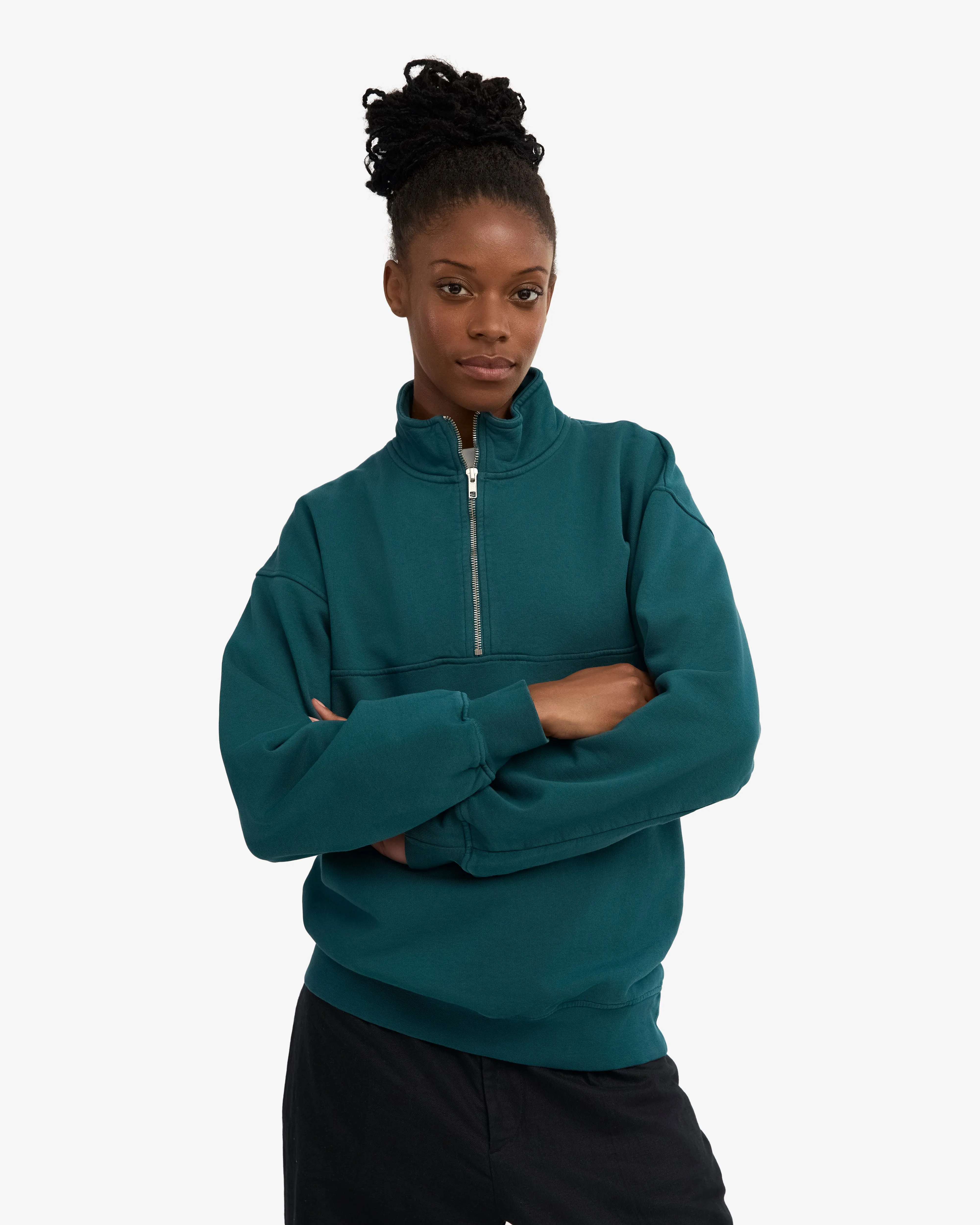Organic Quarter Zip - Ocean Green sold by Colorful Standard product image thumbnail 2