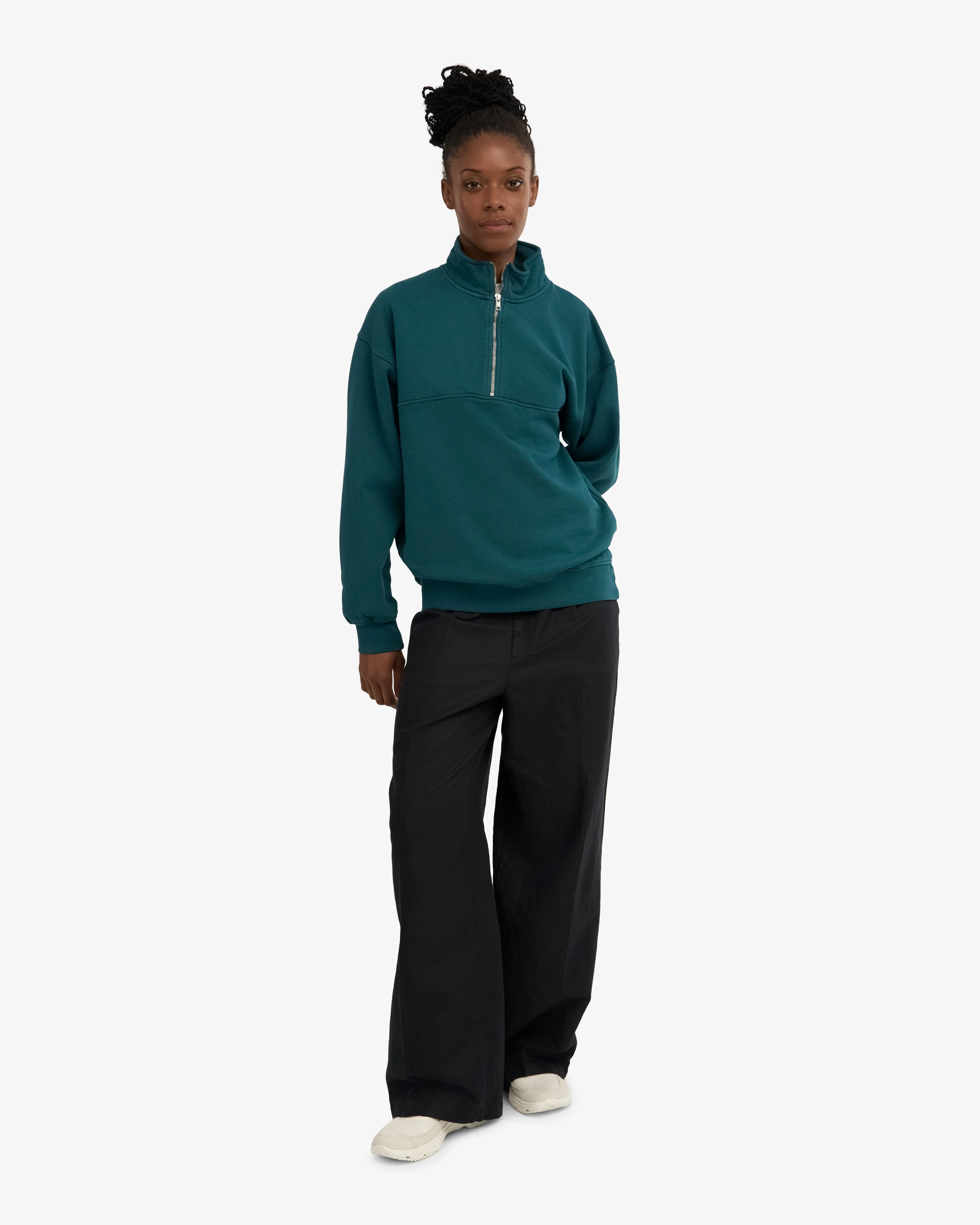 Organic Quarter Zip - Ocean Green sold by Colorful Standard product image thumbnail 5