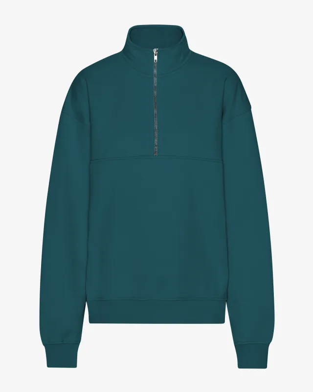 Organic Quarter Zip - Ocean Green sold by Colorful Standard