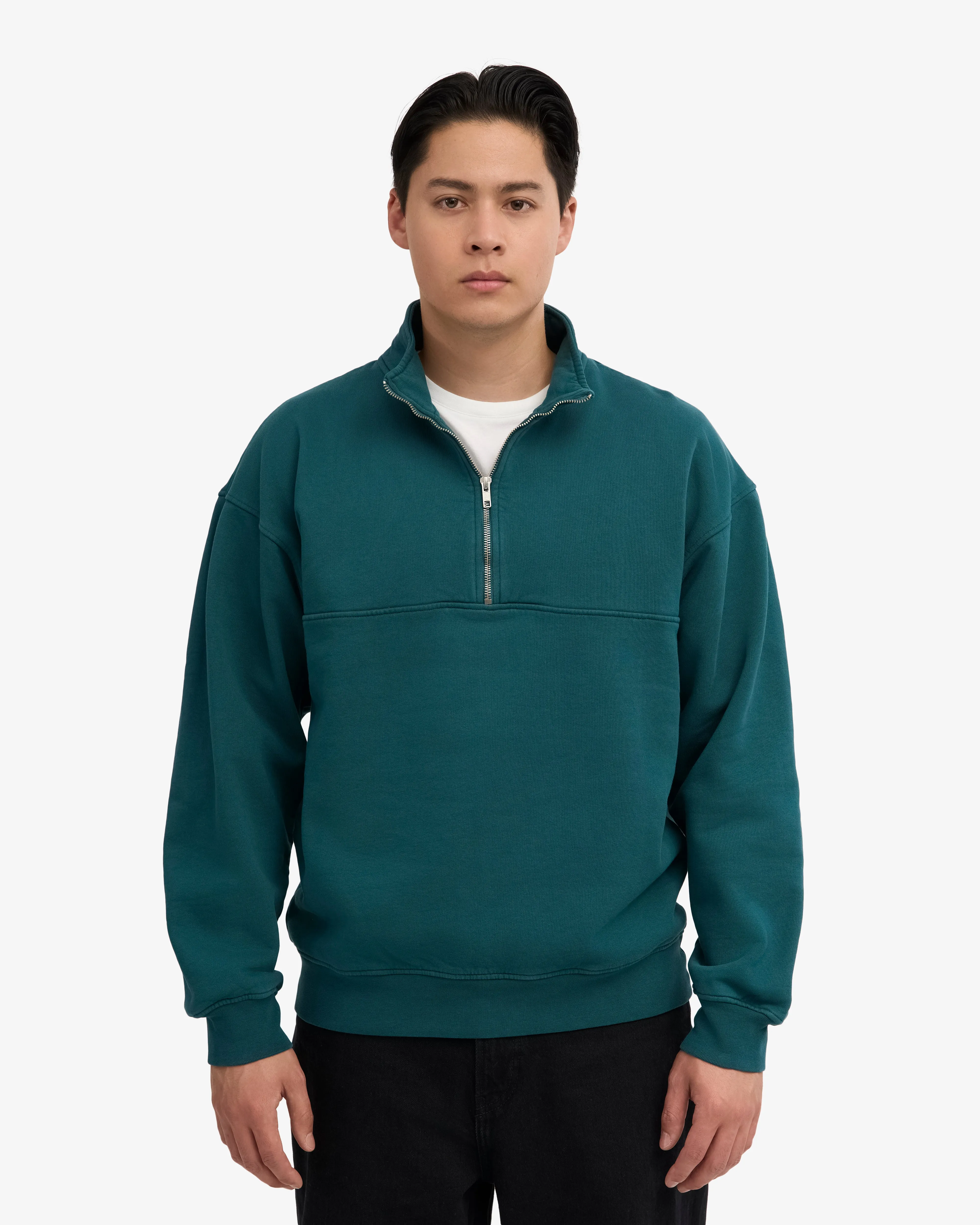 Organic Quarter Zip - Ocean Green sold by Colorful Standard product image thumbnail 2