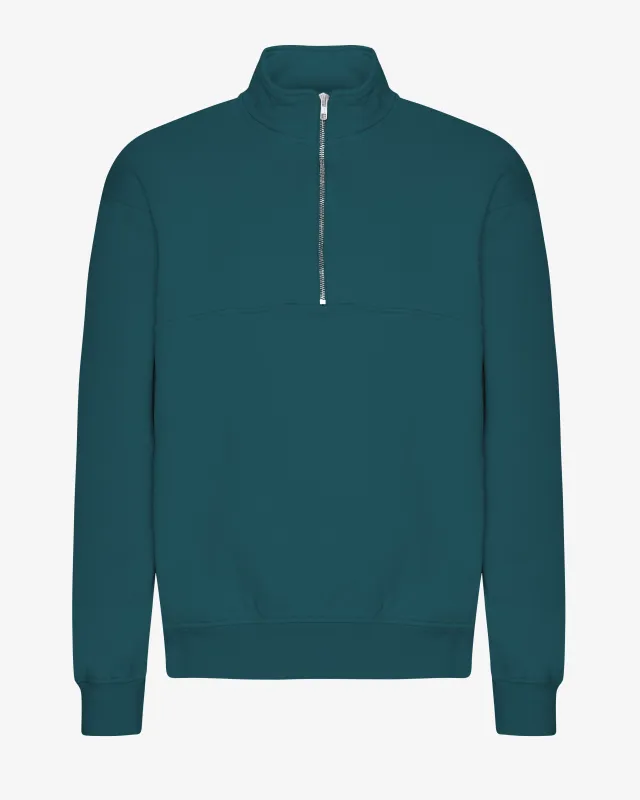 Organic Quarter Zip - Ocean Green sold by Colorful Standard