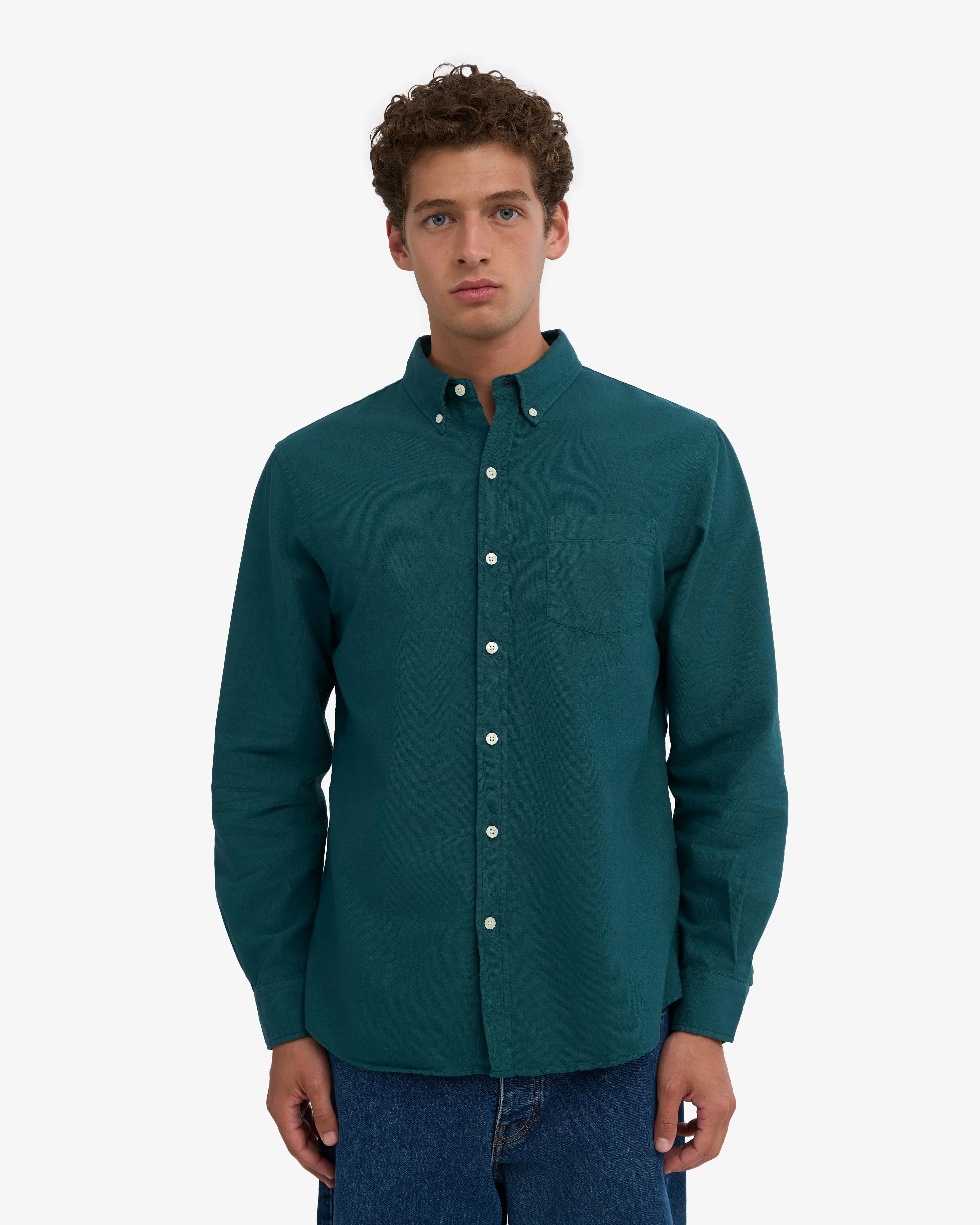 Organic Button Down Shirt - Ocean Green sold by Colorful Standard product image thumbnail 2