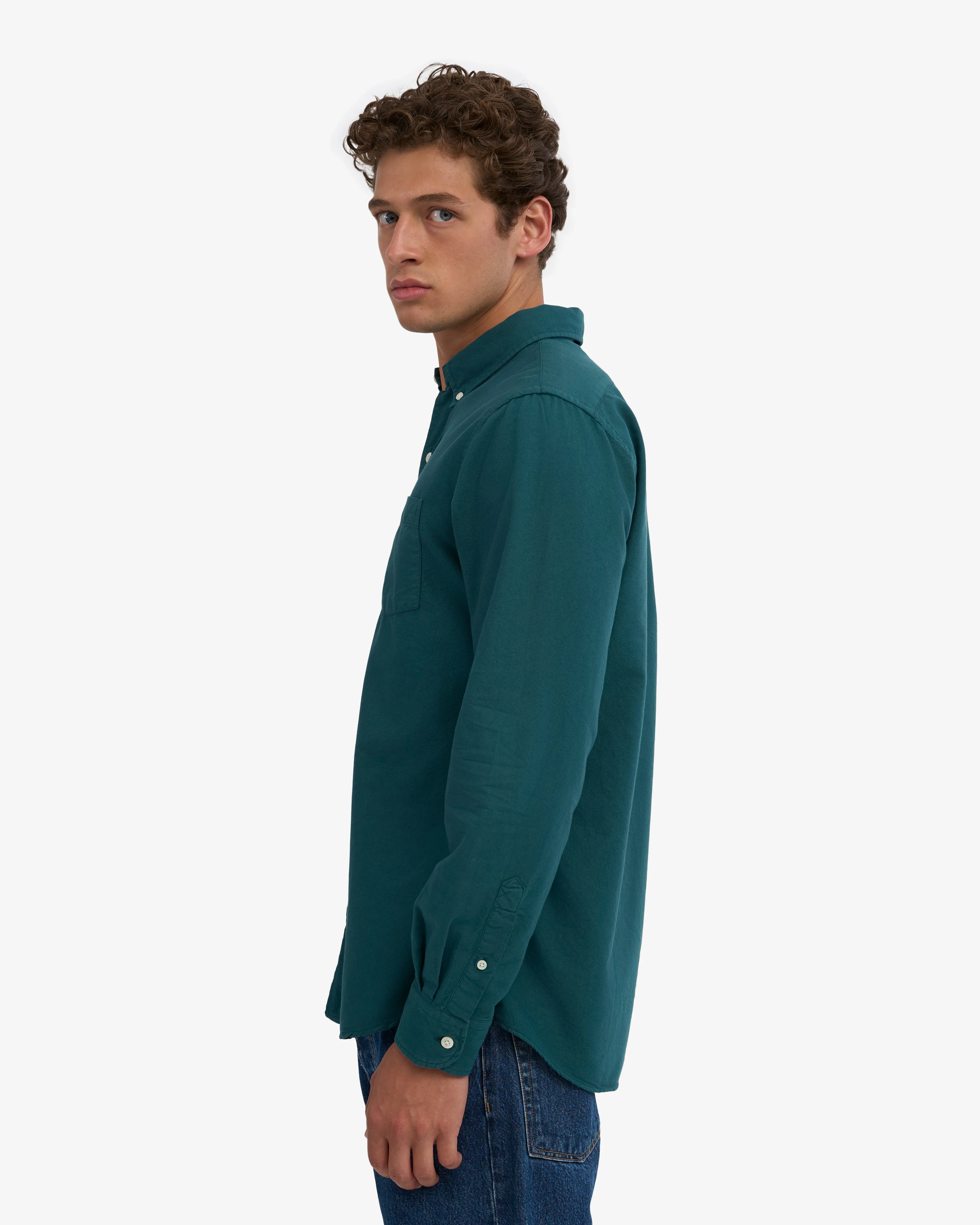 Organic Button Down Shirt - Ocean Green sold by Colorful Standard product image thumbnail 3