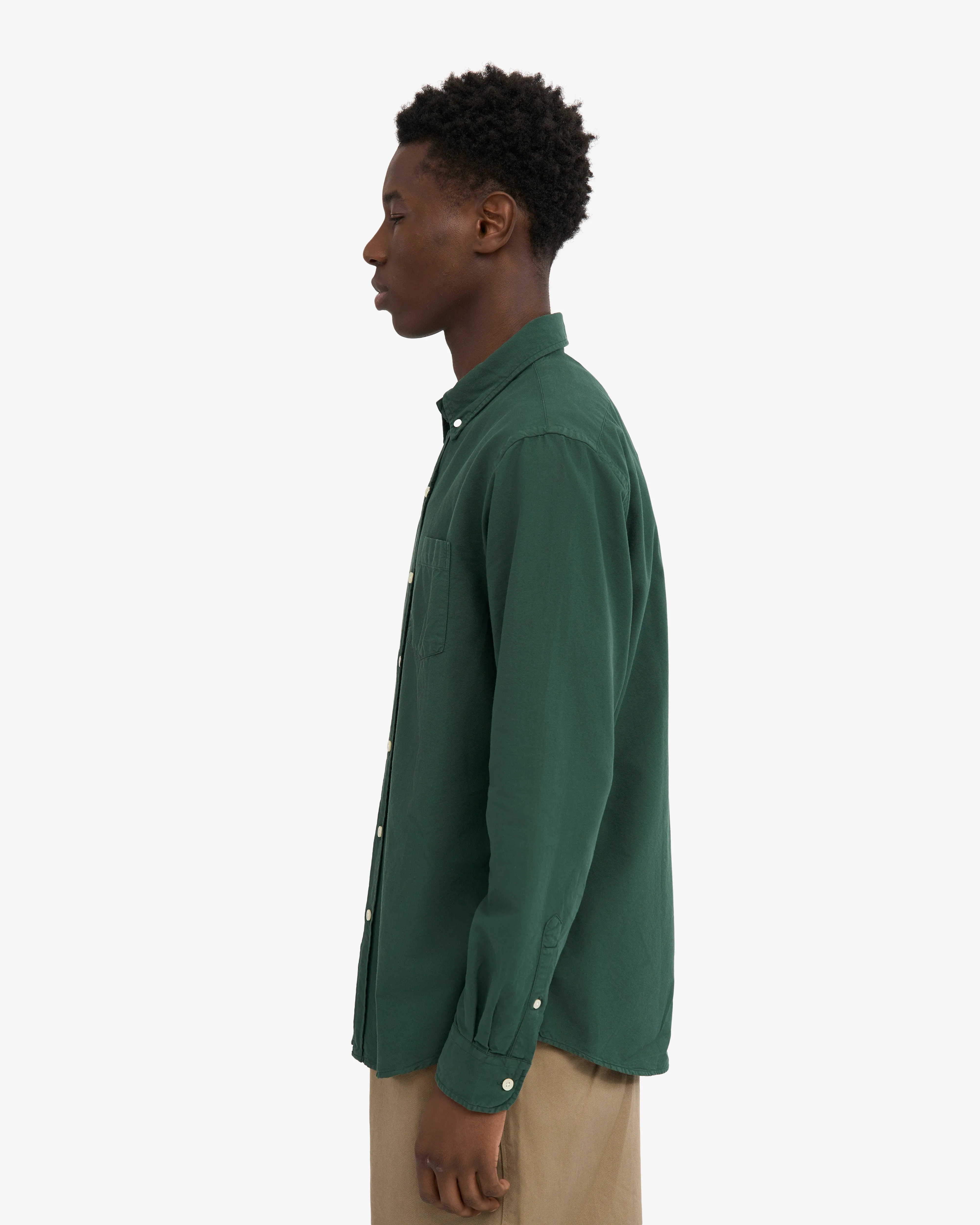 Organic Button Down Shirt - Emerald Green sold by Colorful Standard product image thumbnail 3