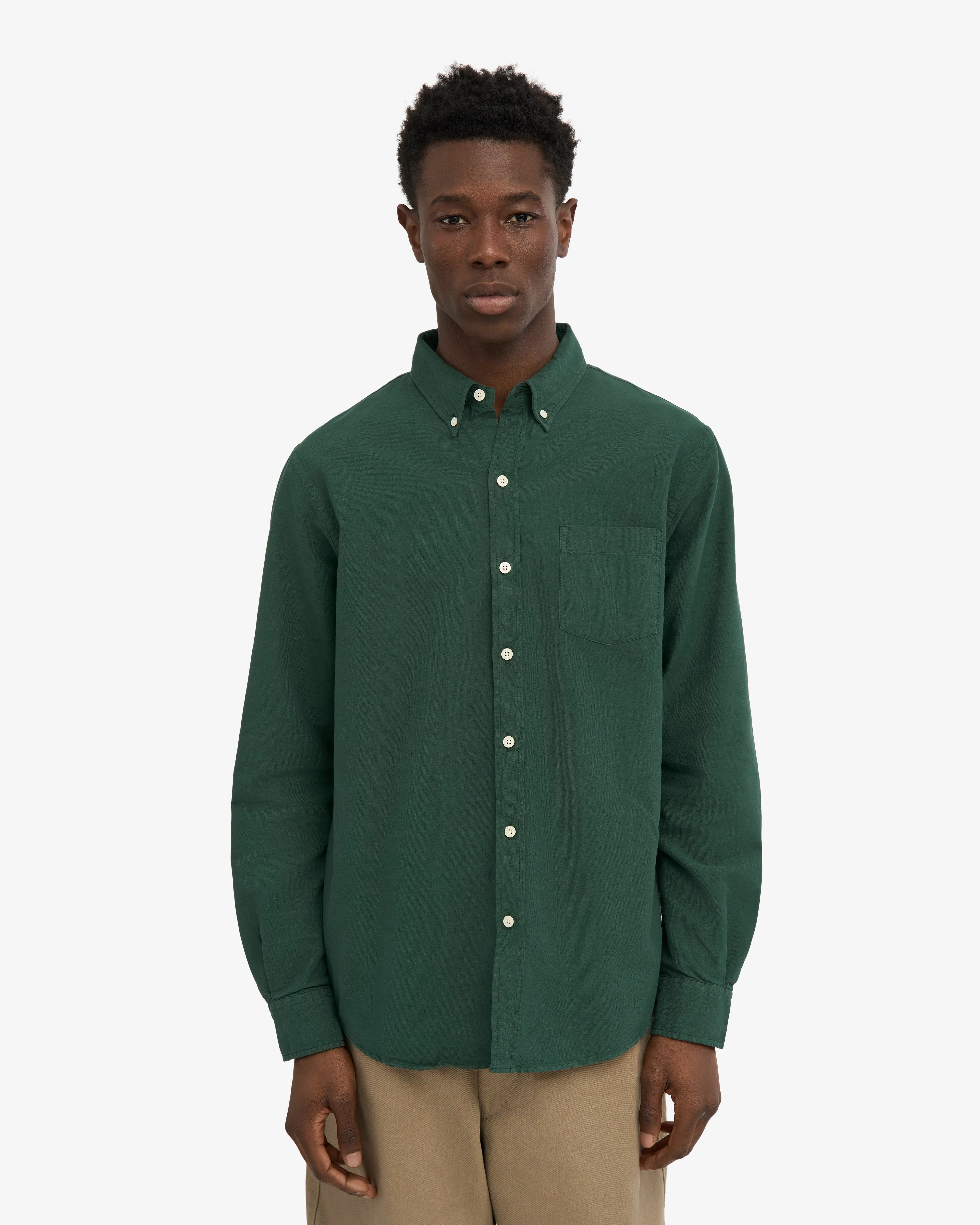 Organic Button Down Shirt - Emerald Green sold by Colorful Standard product image thumbnail 2