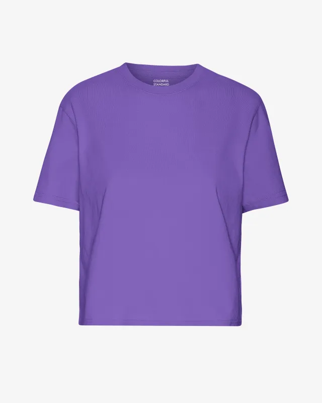 Organic Boxy Crop Tee - Ultra Violet sold by Colorful Standard
